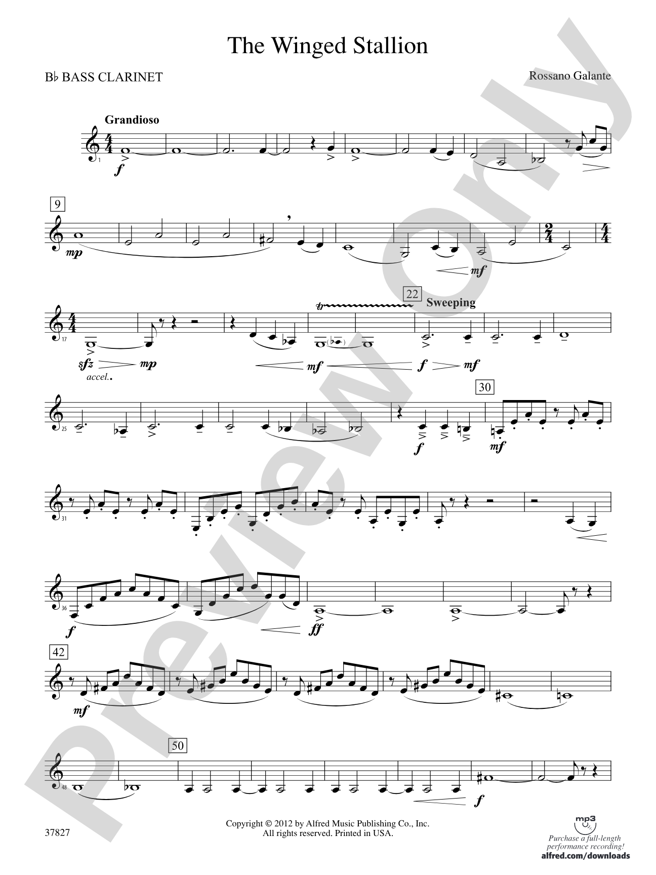 The Winged Stallion: B-flat Bass Clarinet