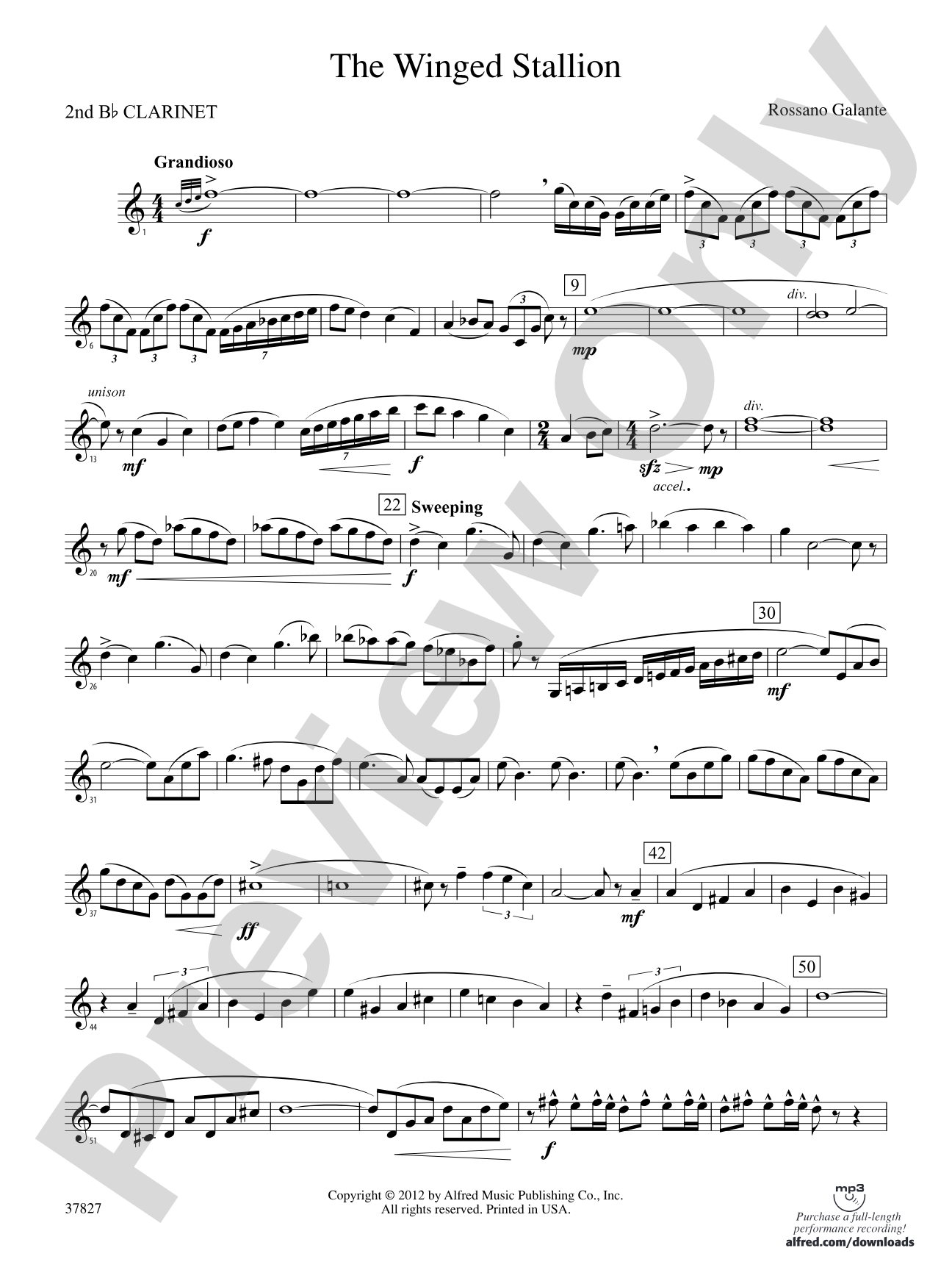 The Winged Stallion: 2nd B-flat Clarinet