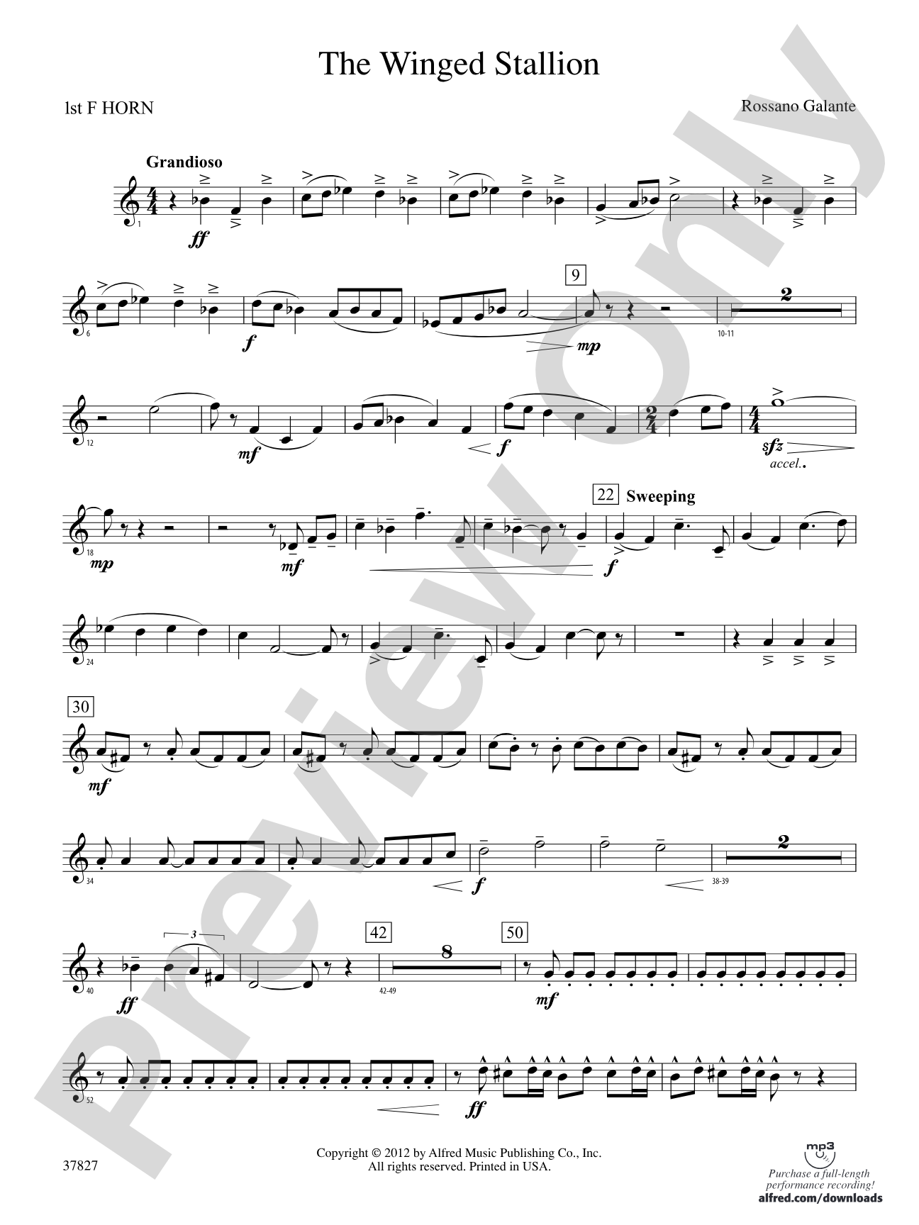 The Winged Stallion: 1st F Horn