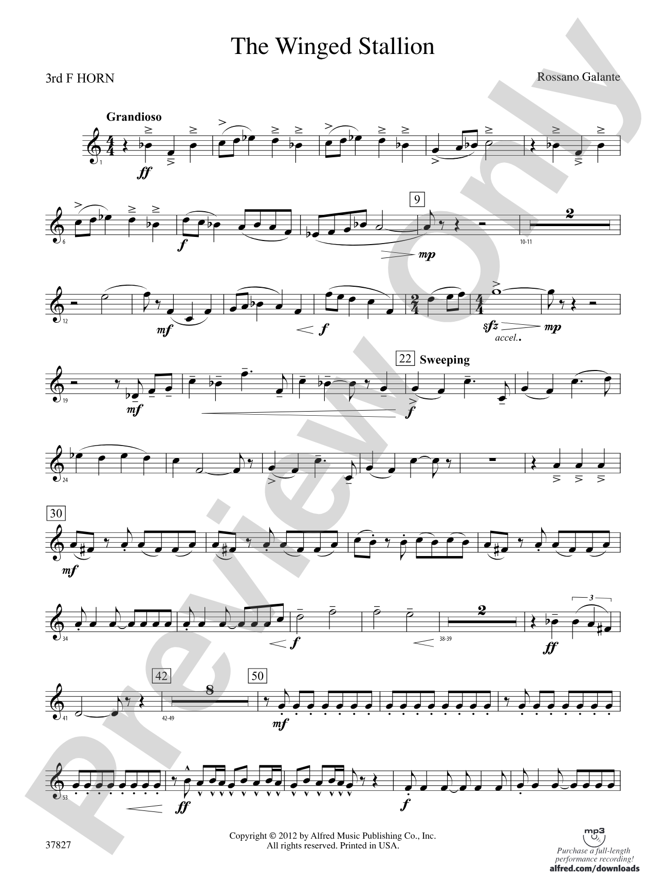 The Winged Stallion: 3rd F Horn