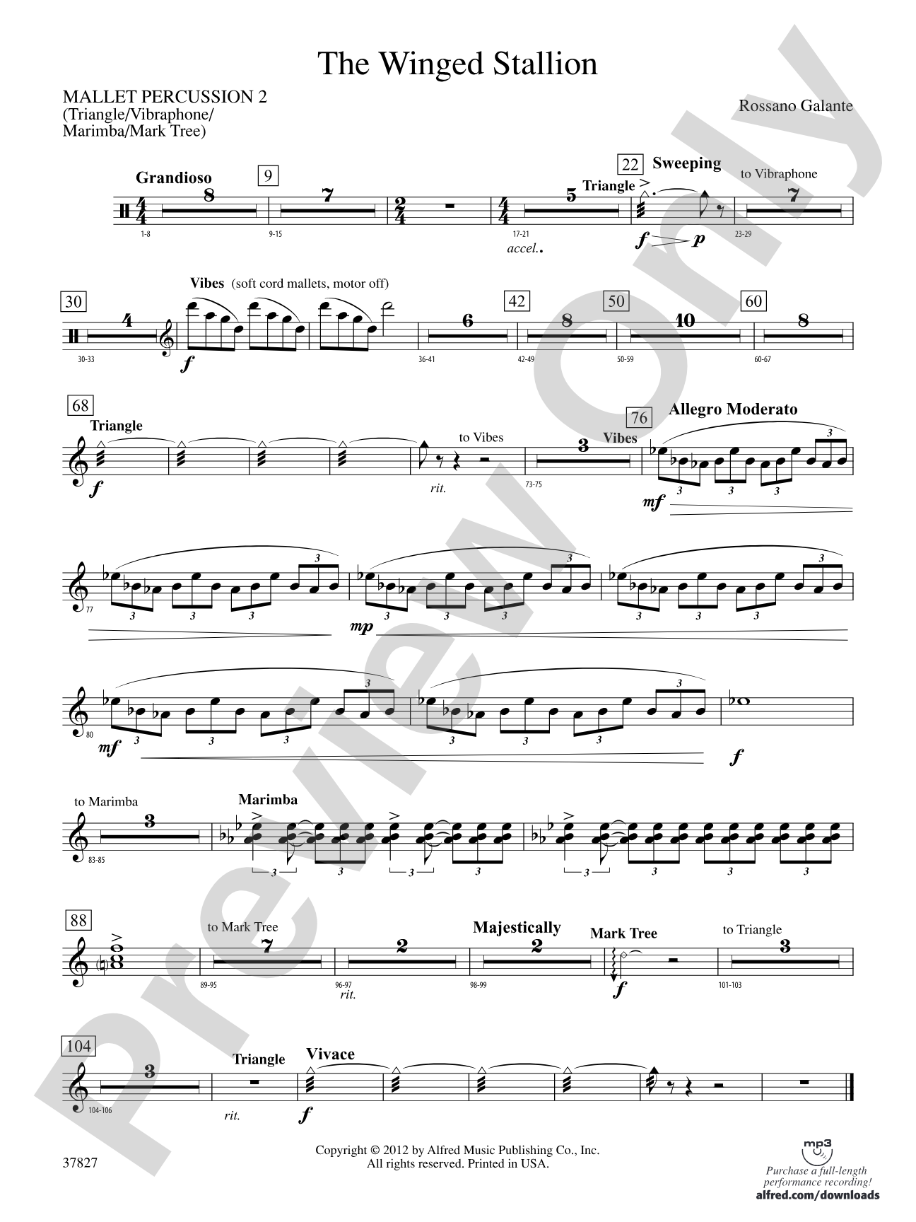 The Winged Stallion: 2nd Mallet Percussion