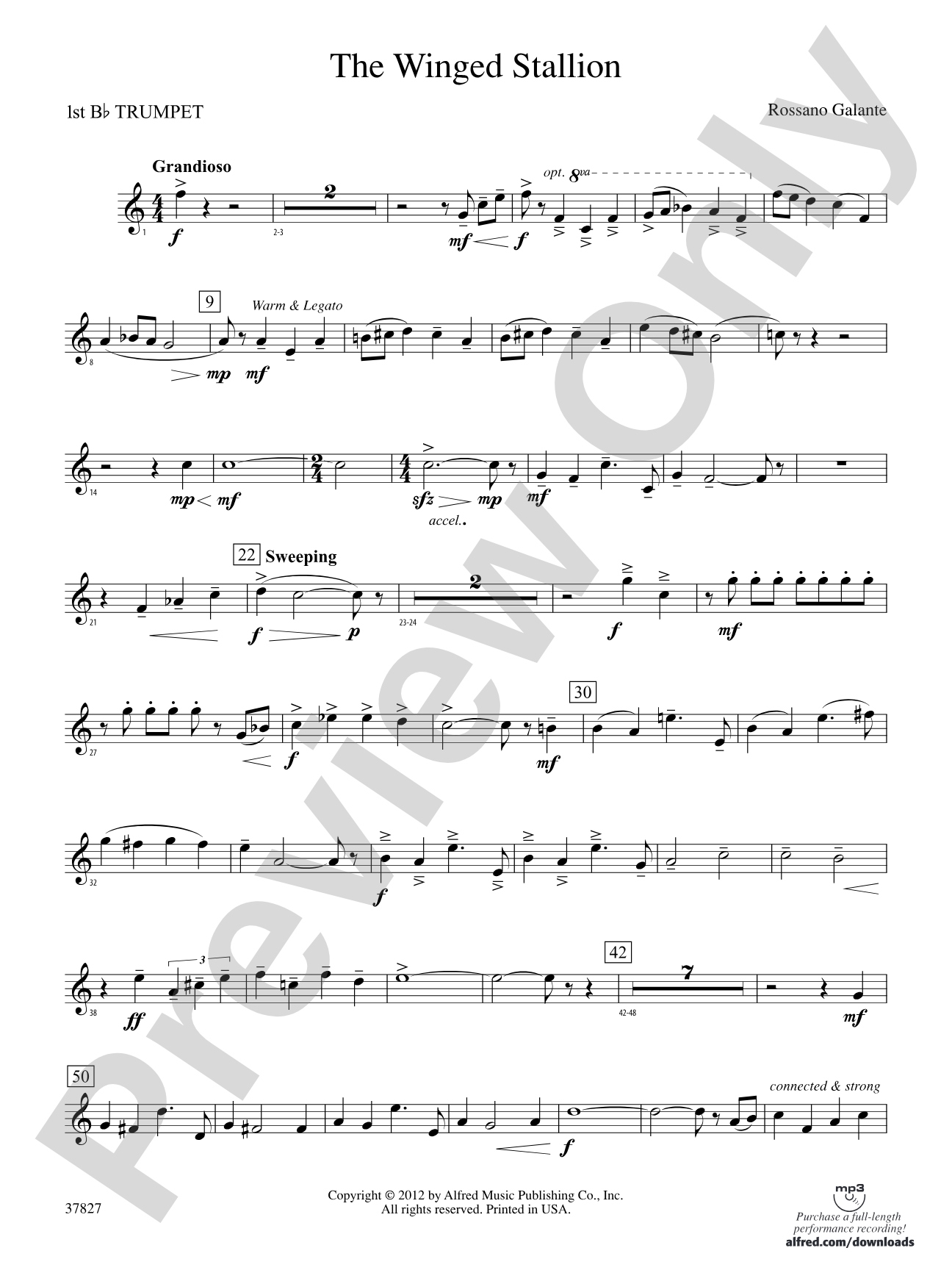 The Winged Stallion: 1st B-flat Trumpet