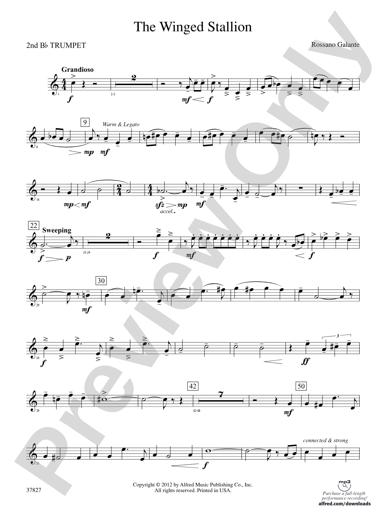 The Winged Stallion: 2nd B-flat Trumpet