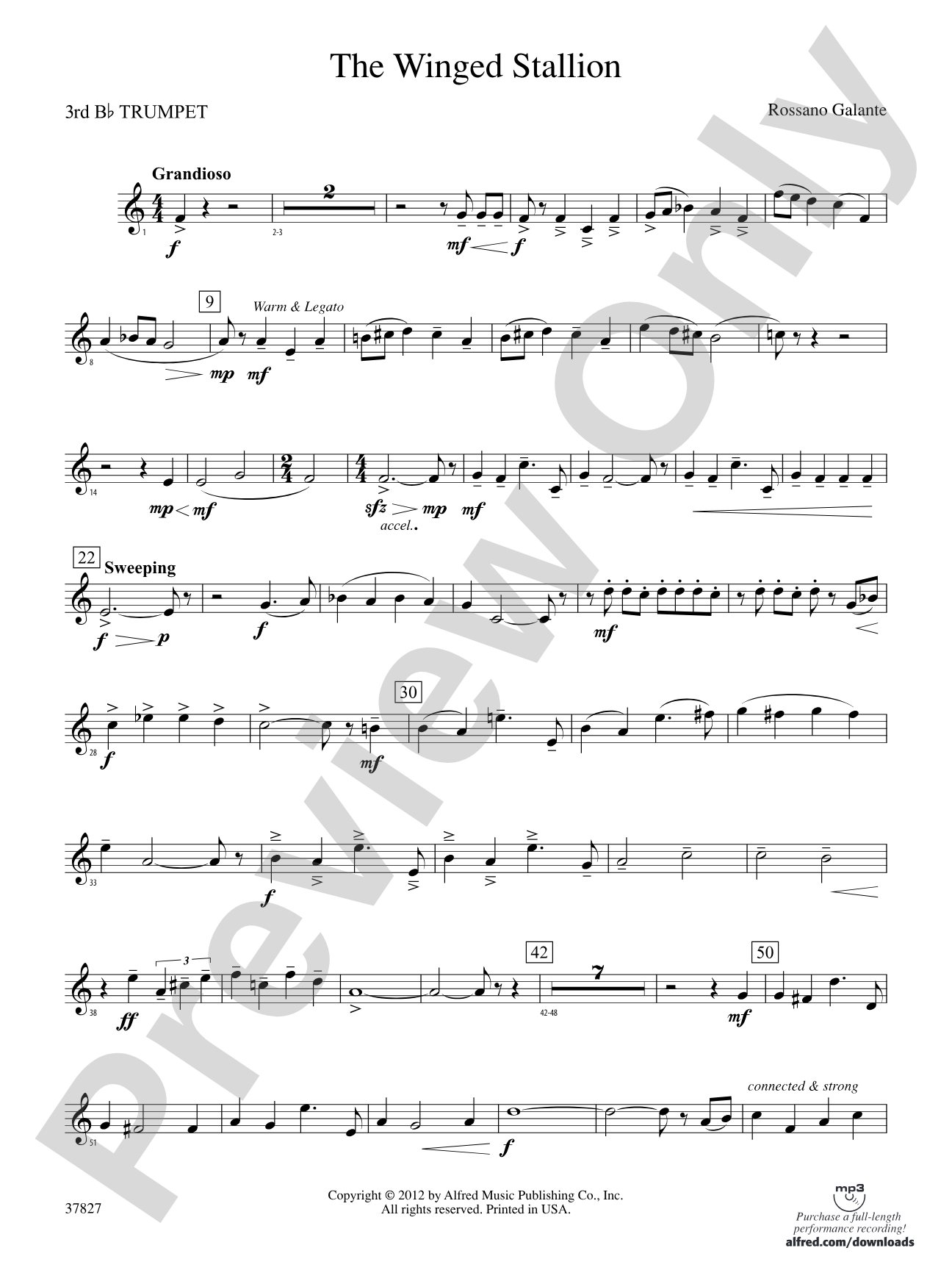 The Winged Stallion: 3rd B-flat Trumpet