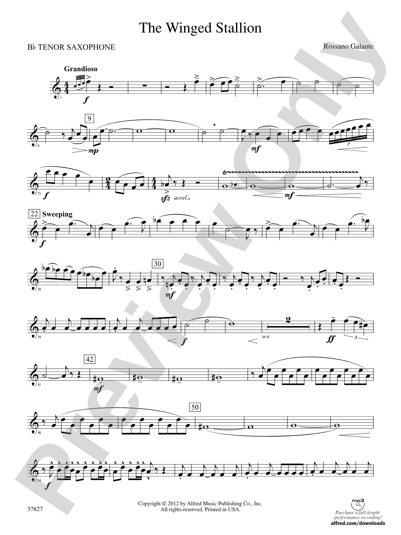 The Winged Stallion: B-flat Tenor Saxophone