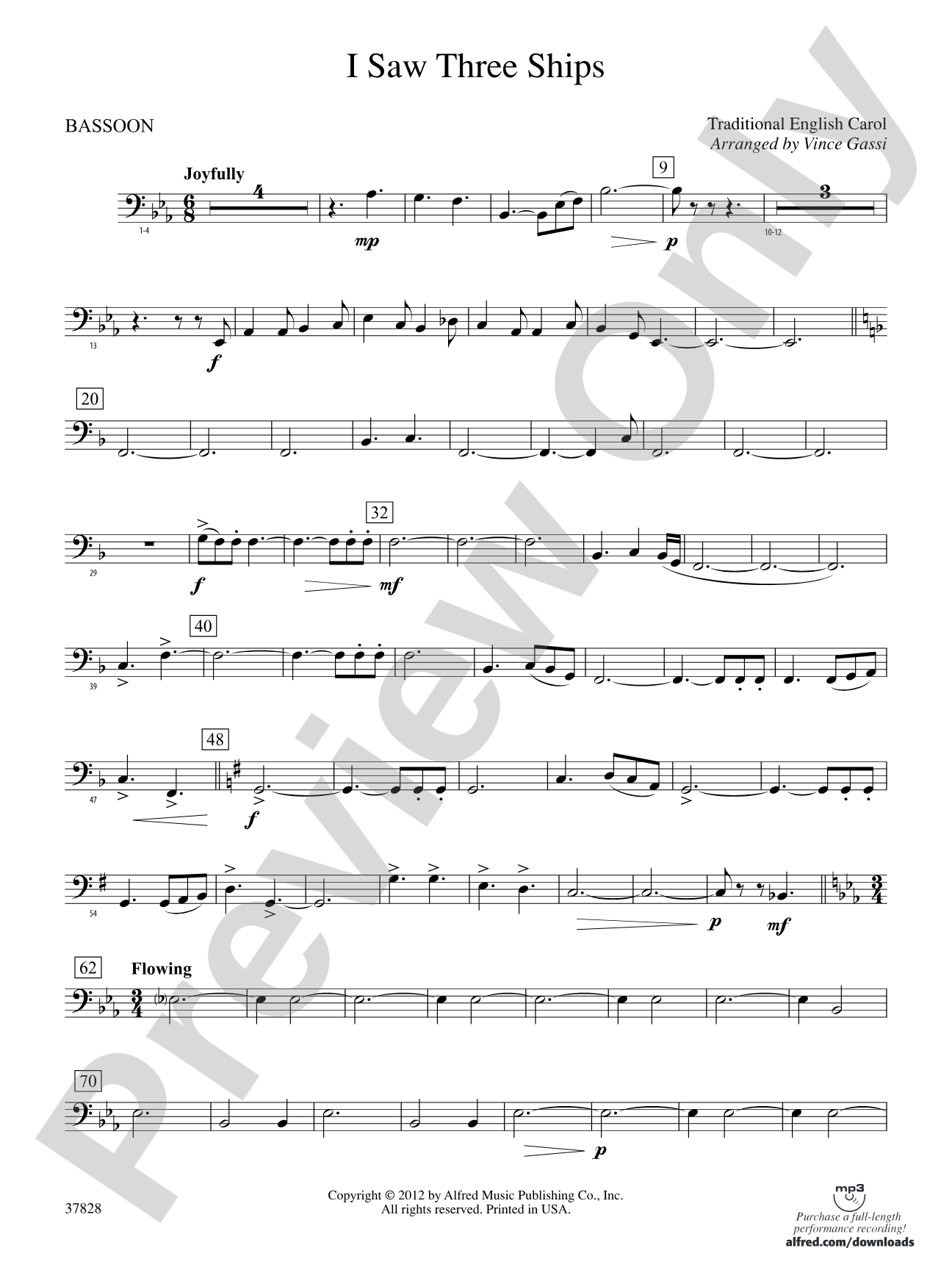 I Saw Three Ships: Bassoon