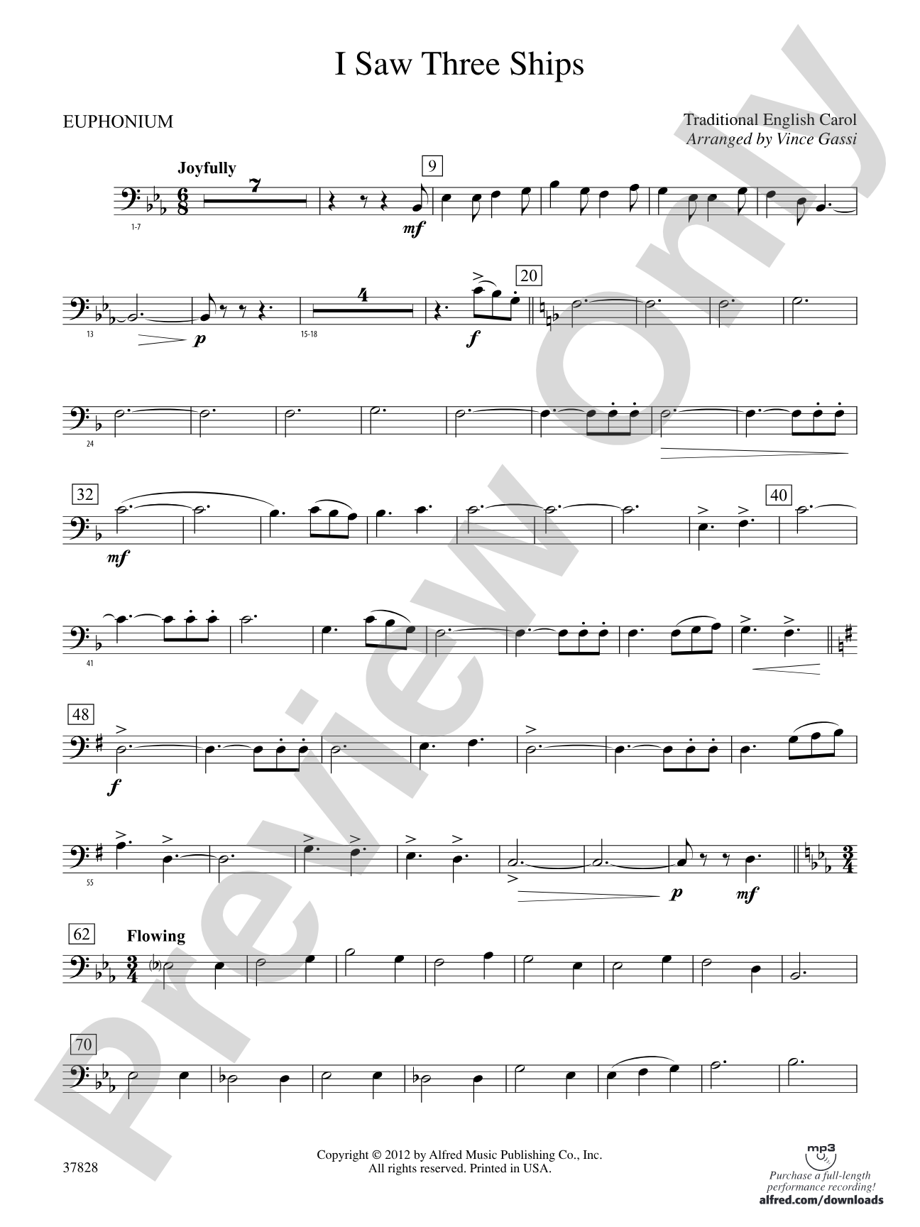 I Saw Three Ships: Baritone B.C.