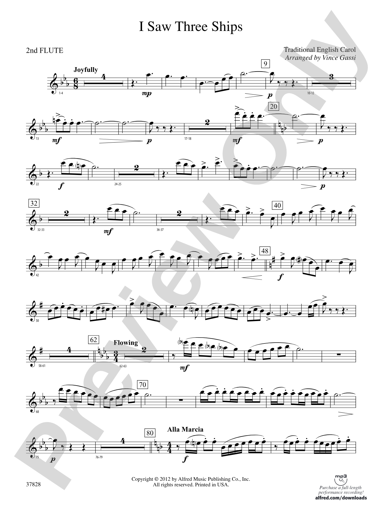 I Saw Three Ships: 2nd Flute