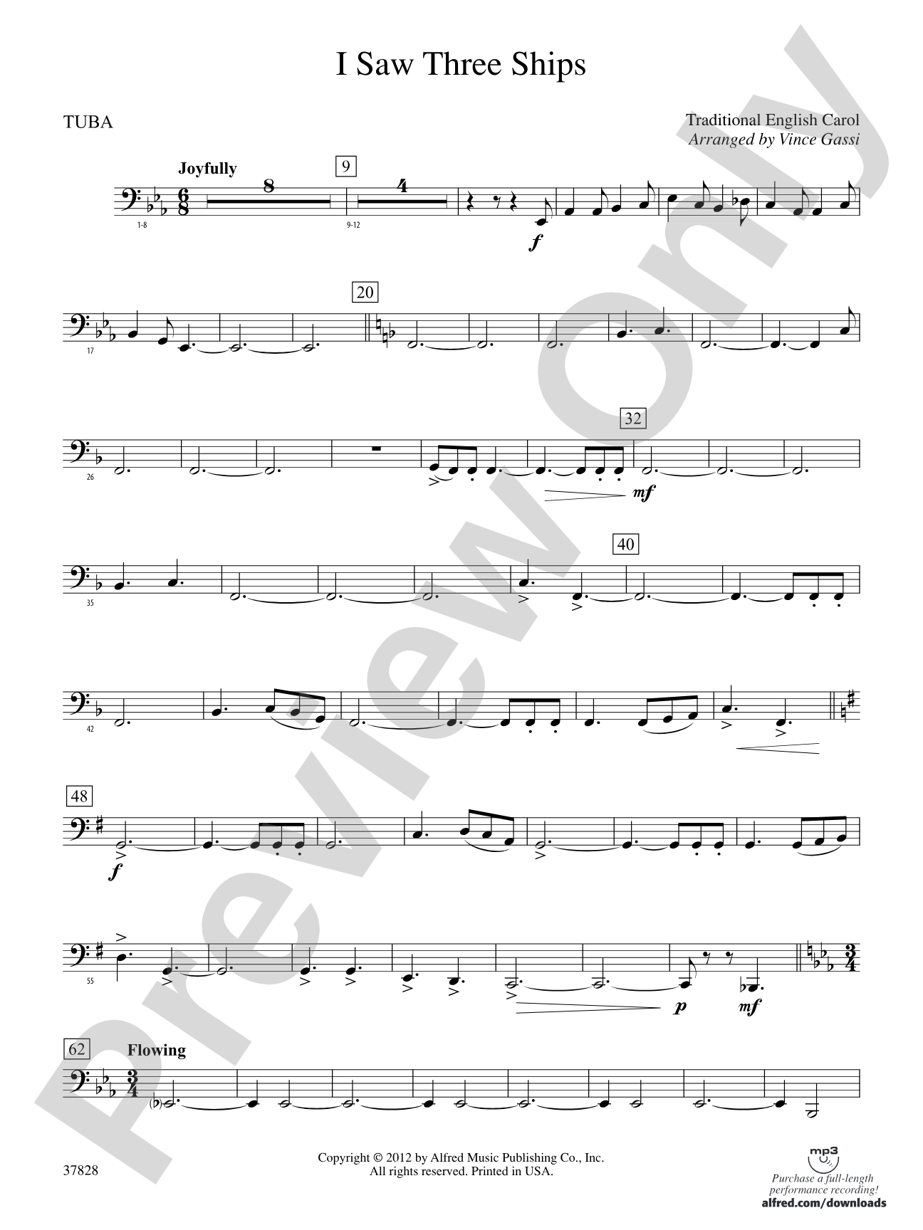 I Saw Three Ships: Tuba