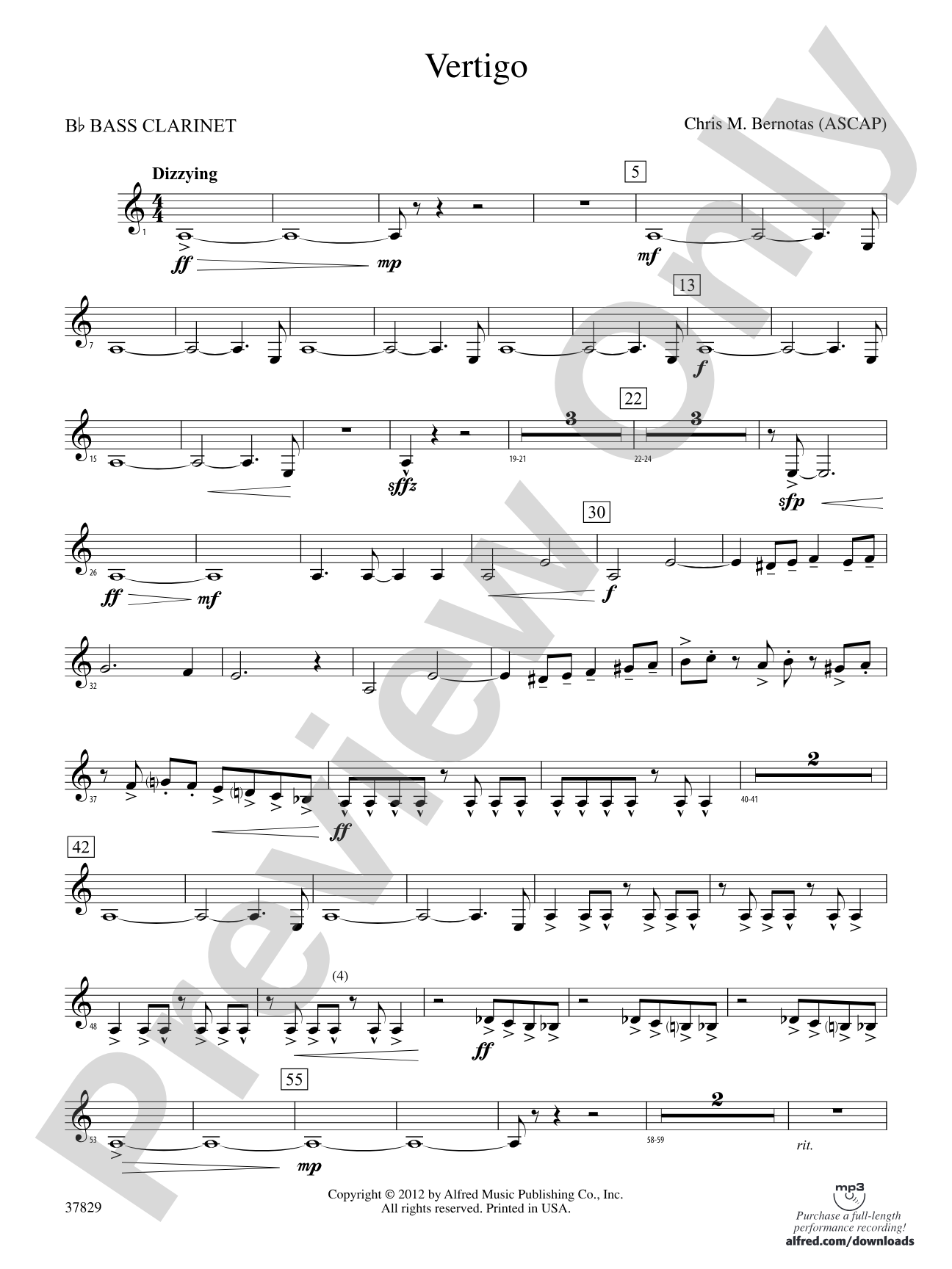 Vertigo: B-flat Bass Clarinet