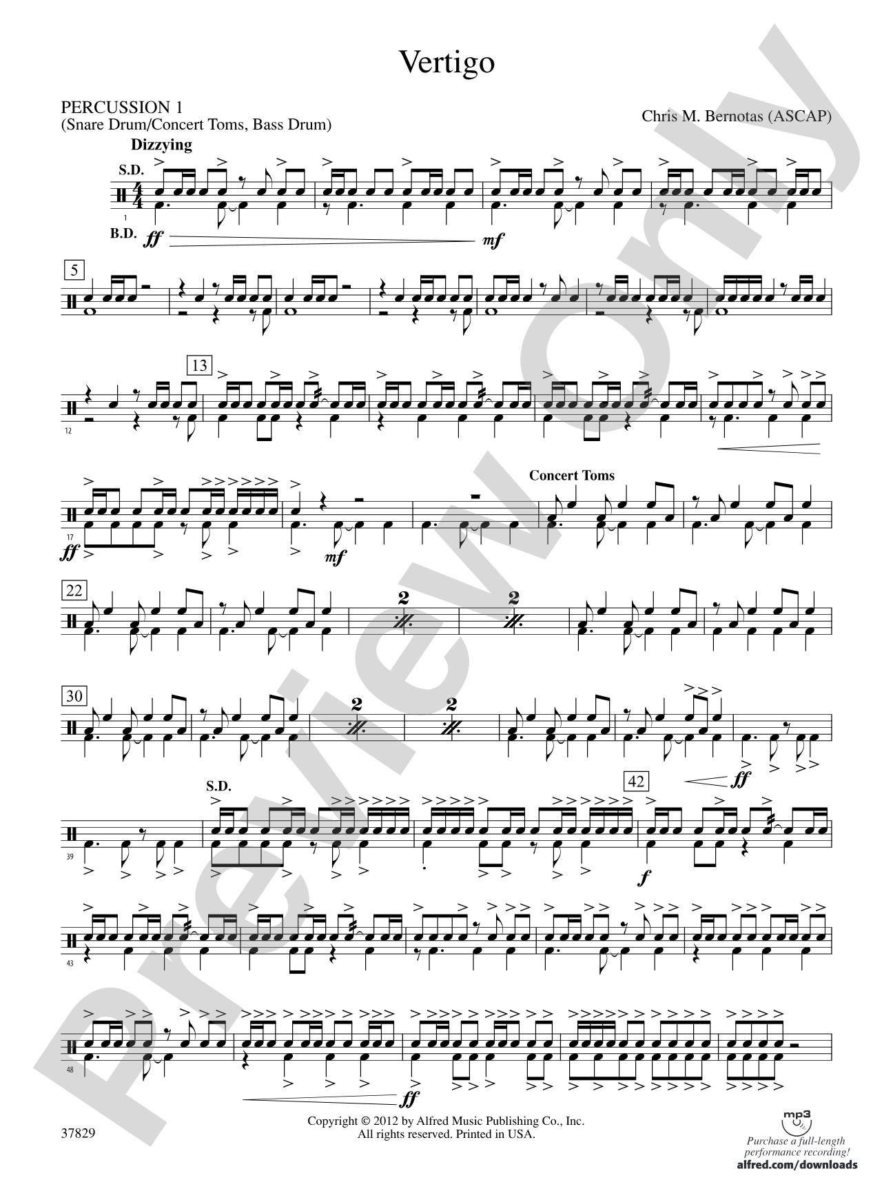 Vertigo: 1st Percussion