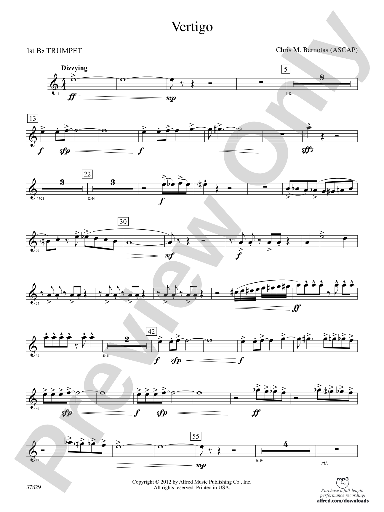 Vertigo: 1st B-flat Trumpet