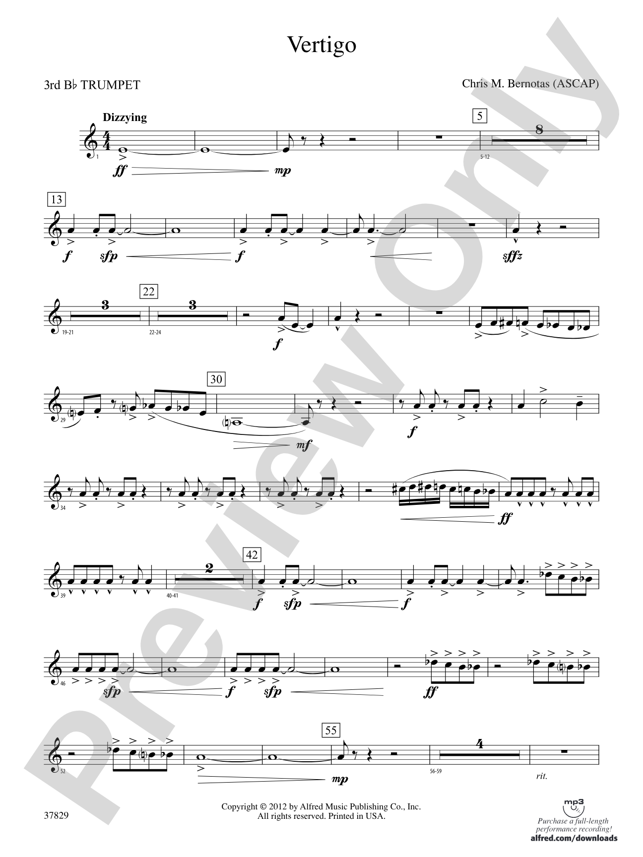 Vertigo: 3rd B-flat Trumpet