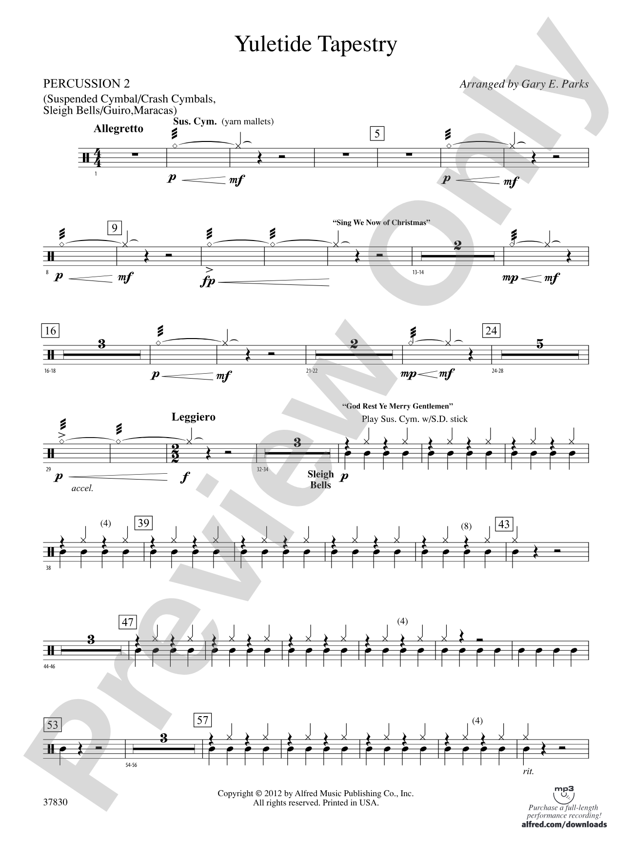 Yuletide Tapestry: 2nd Percussion