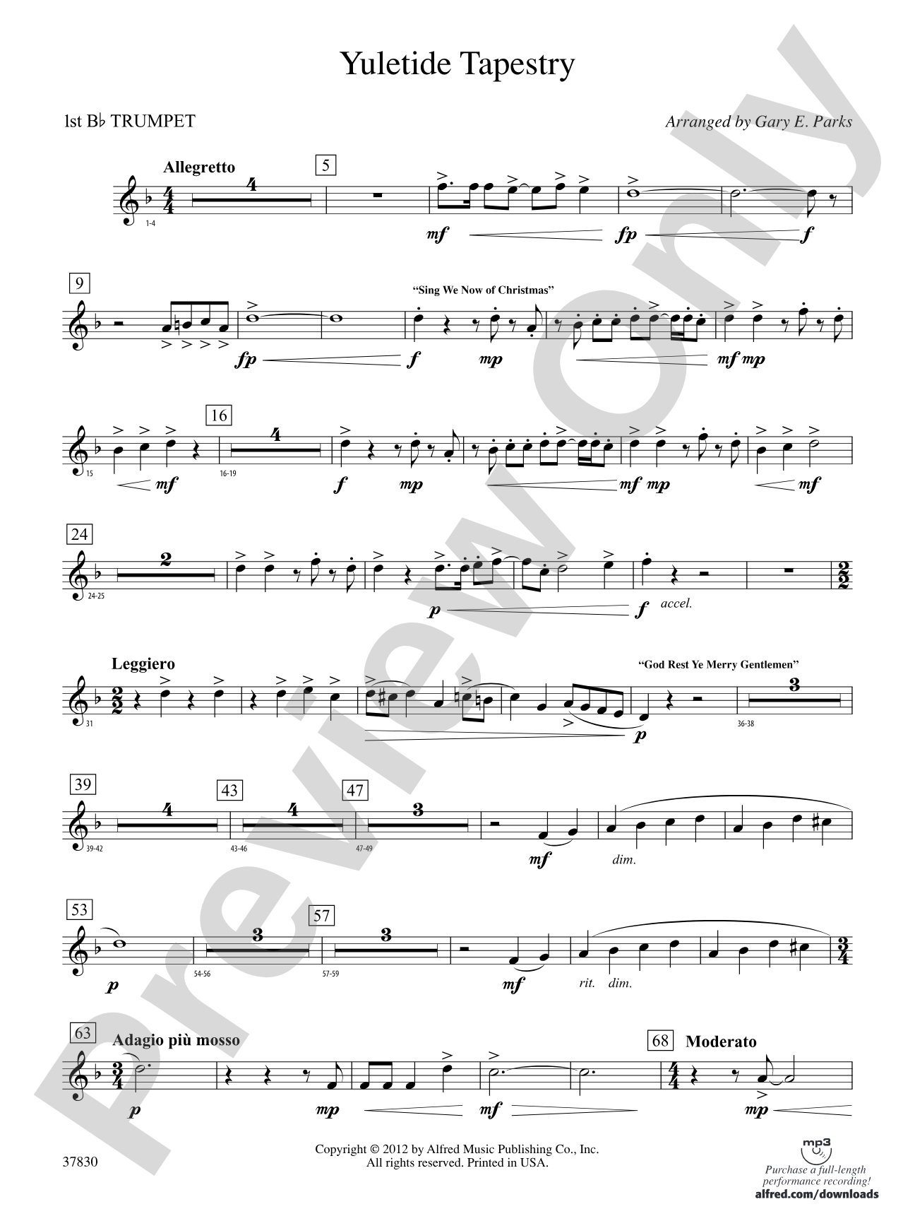 Yuletide Tapestry: 1st B-flat Trumpet