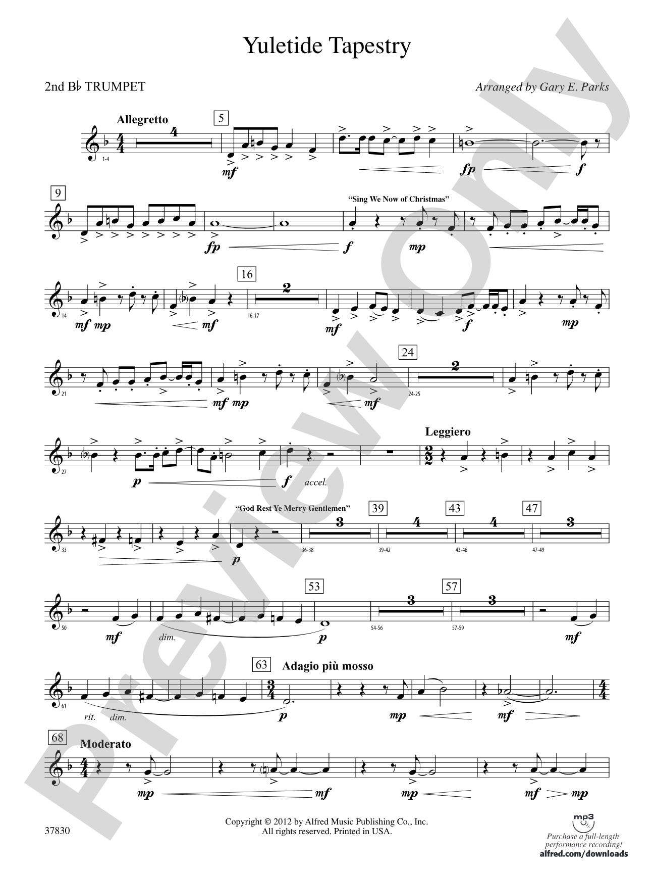 Yuletide Tapestry: 2nd B-flat Trumpet