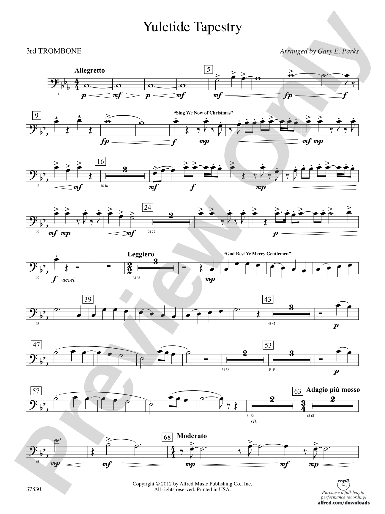 Yuletide Tapestry: 3rd Trombone