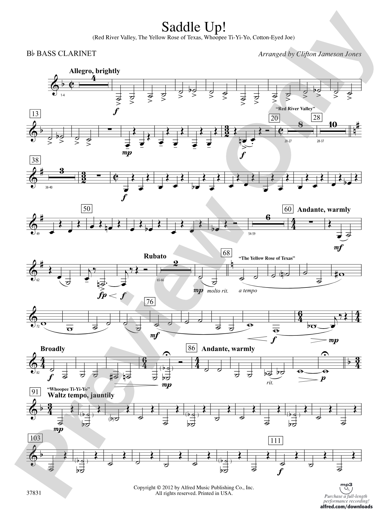Saddle Up!: B-flat Bass Clarinet