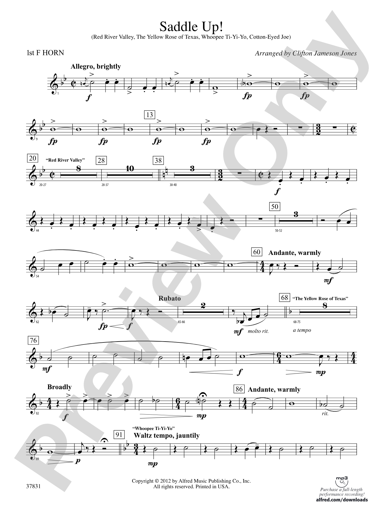 Saddle Up!: 1st F Horn