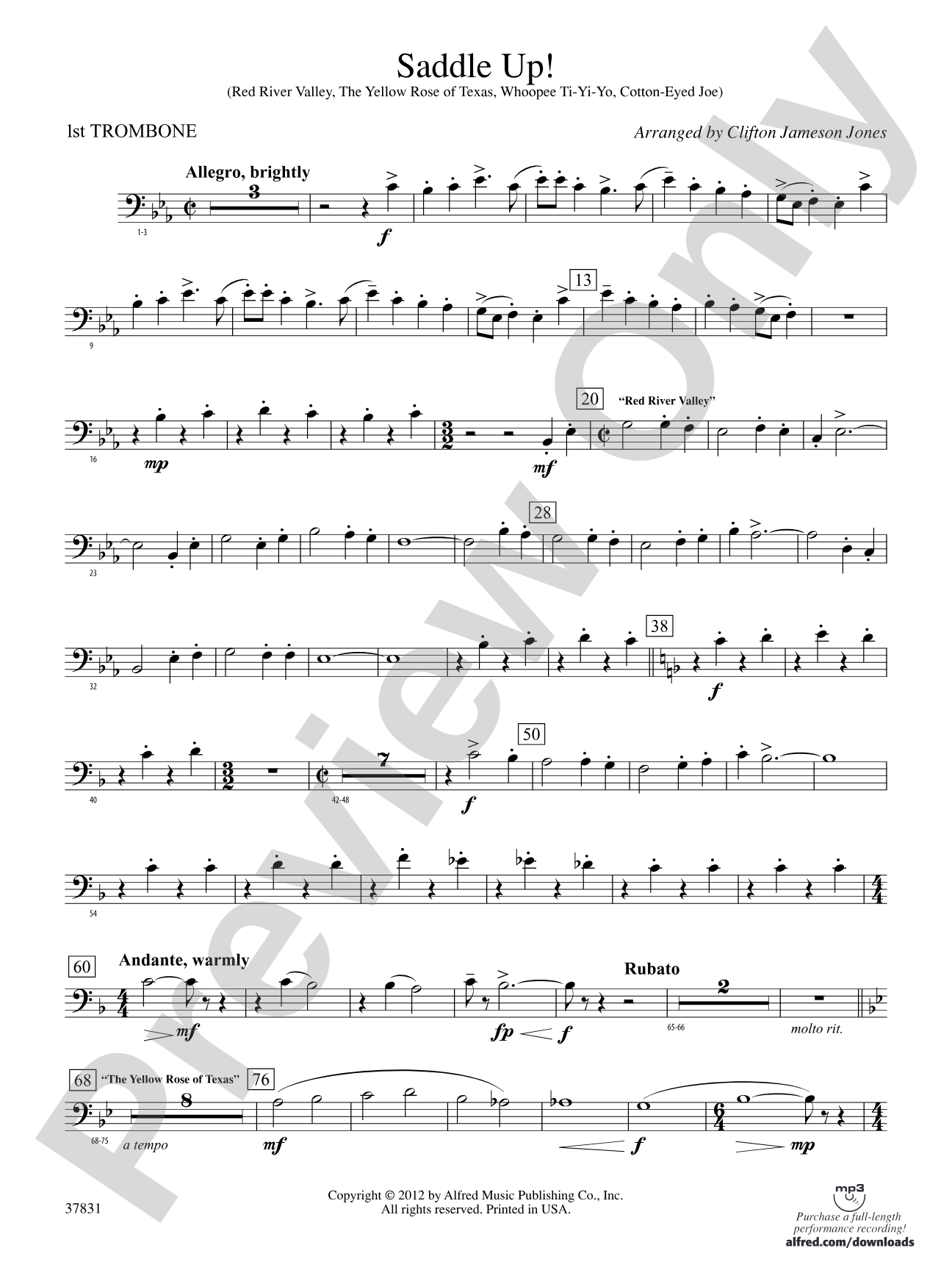 Saddle Up!: 1st Trombone