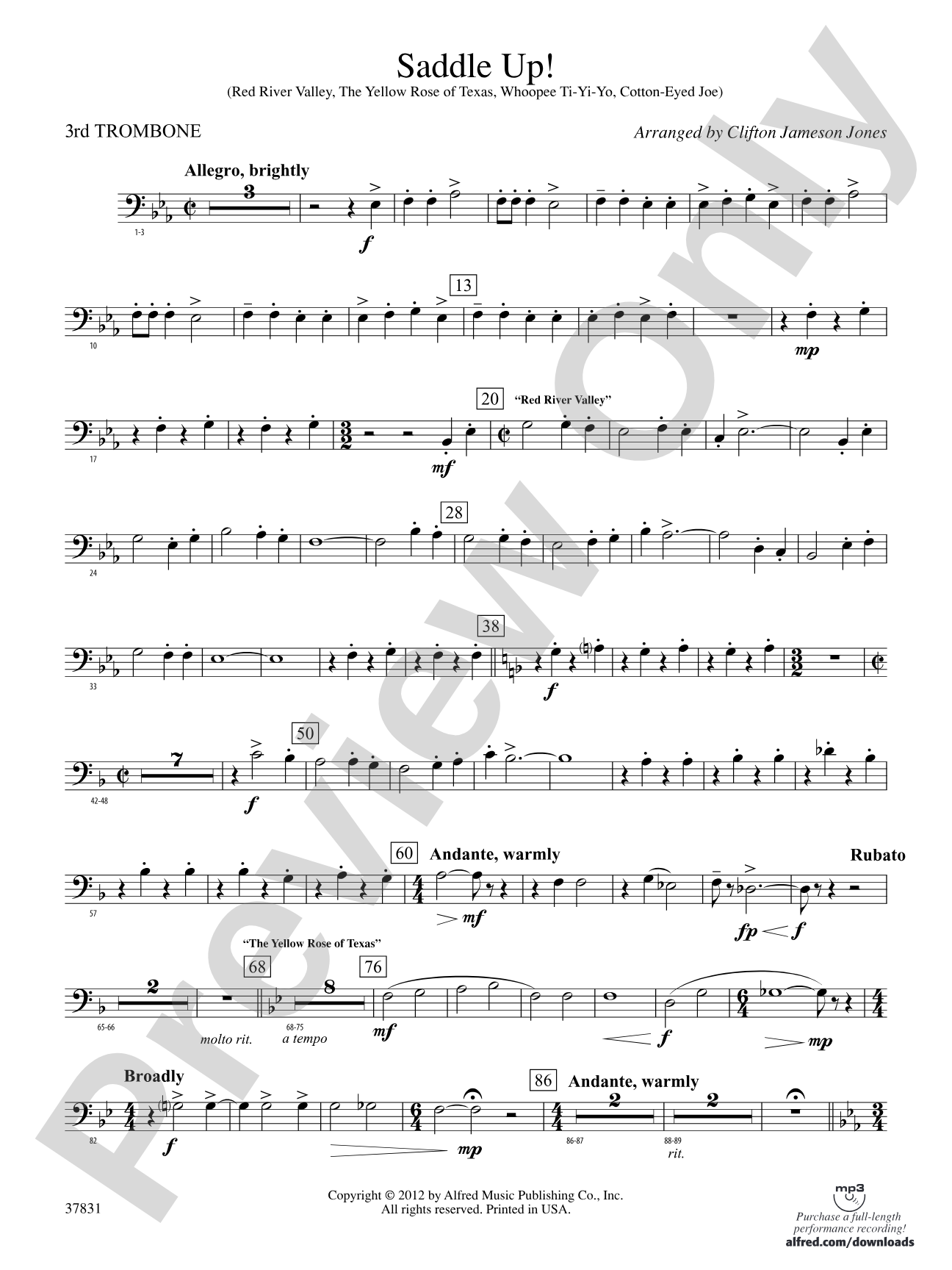 Saddle Up!: 3rd Trombone
