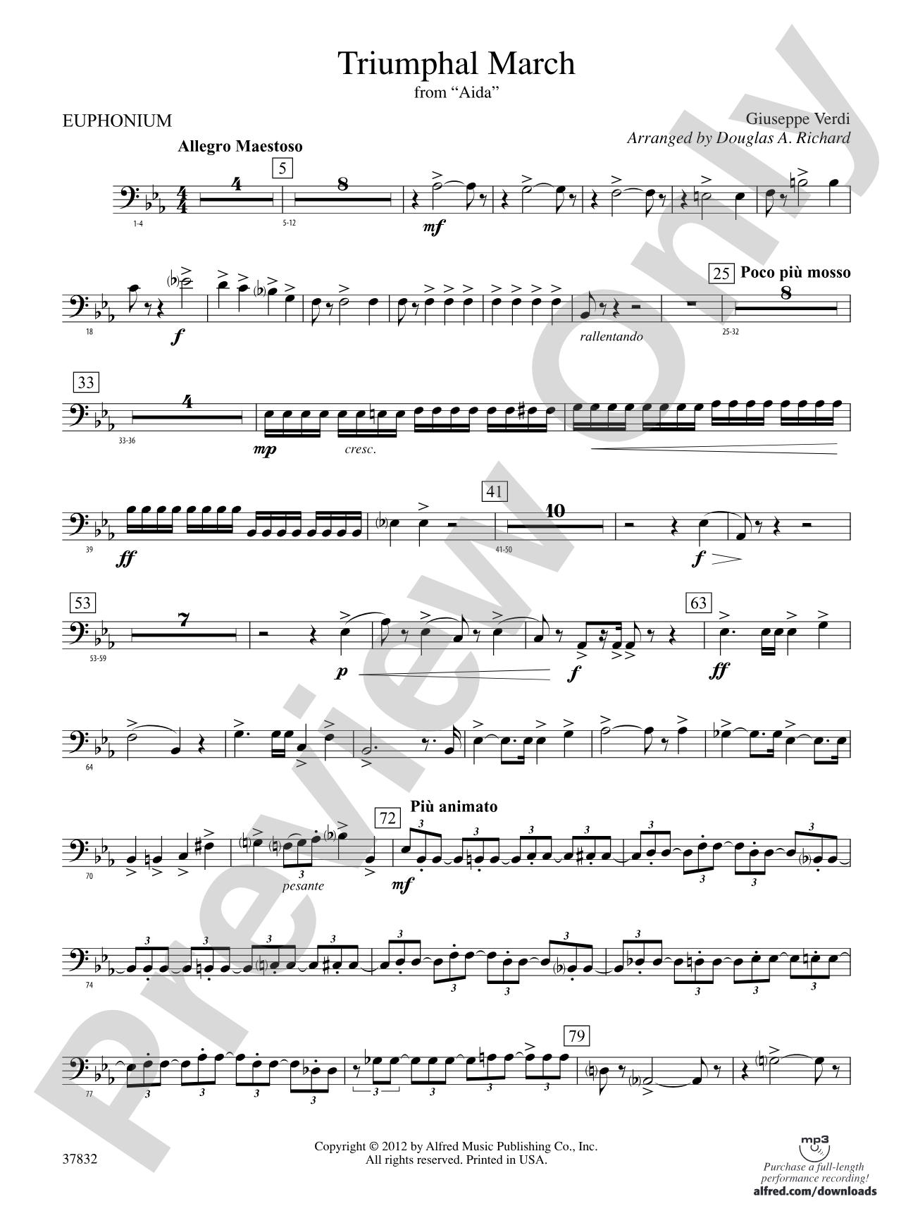 Triumphal March (from Aida): Baritone B.C.