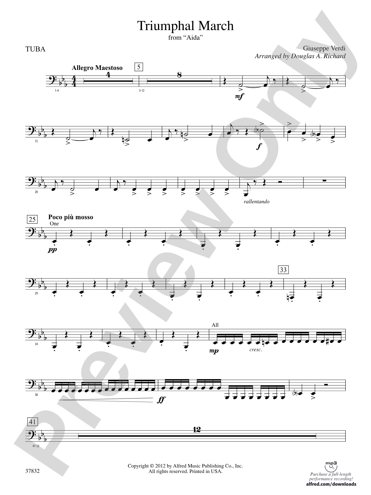 Triumphal March (from Aida): Tuba