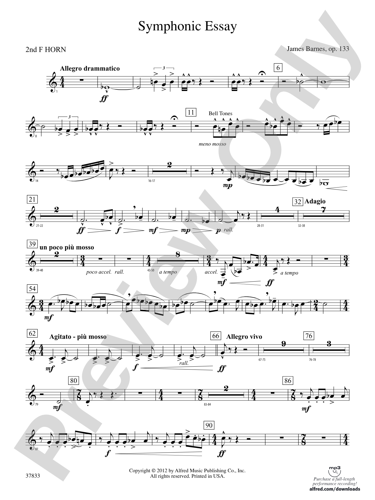 Symphonic Essay: 2nd F Horn