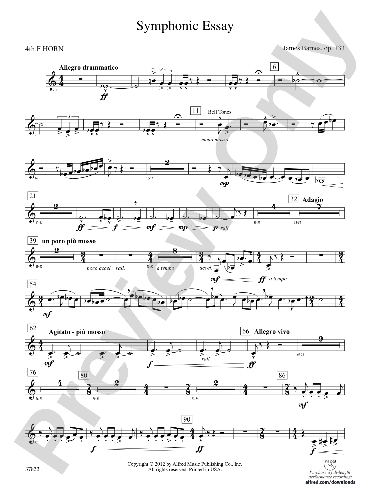 Symphonic Essay: 4th F Horn