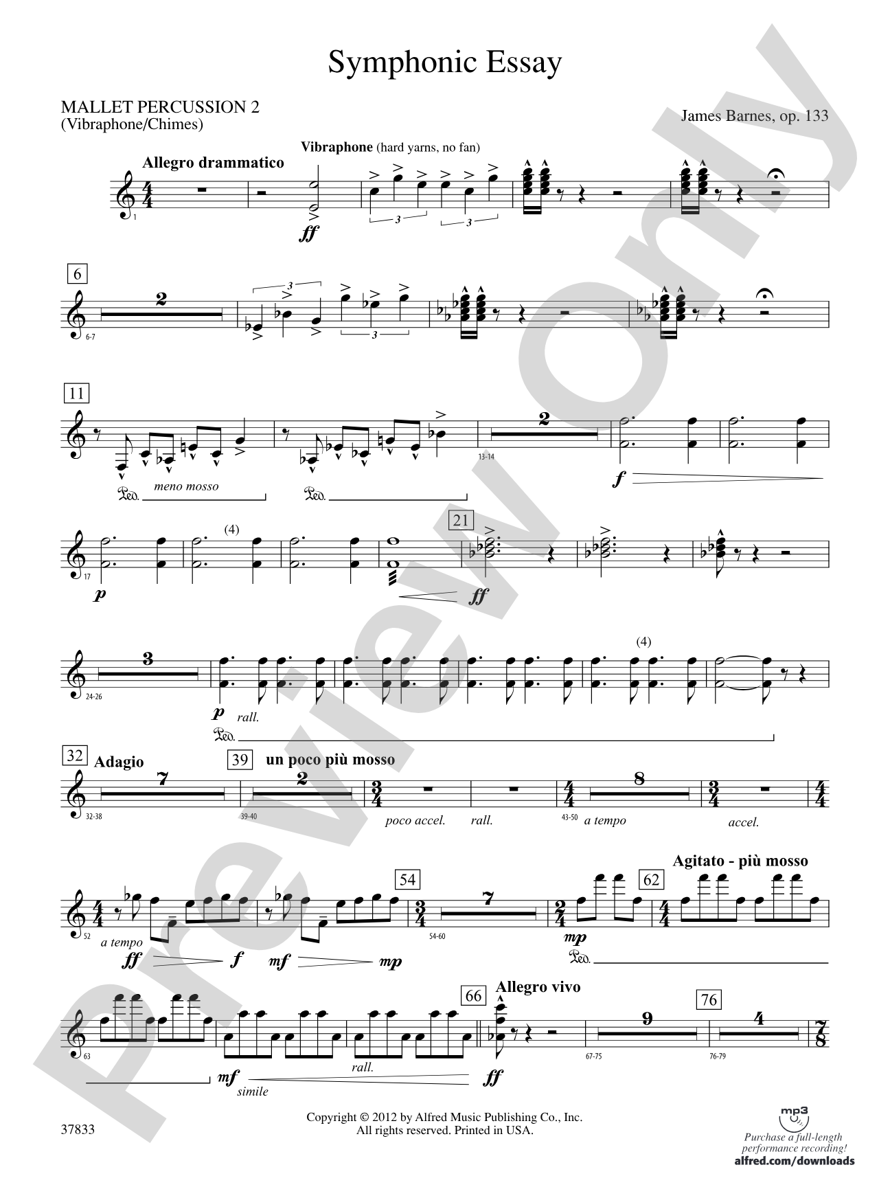 Symphonic Essay: 2nd Mallet Percussion