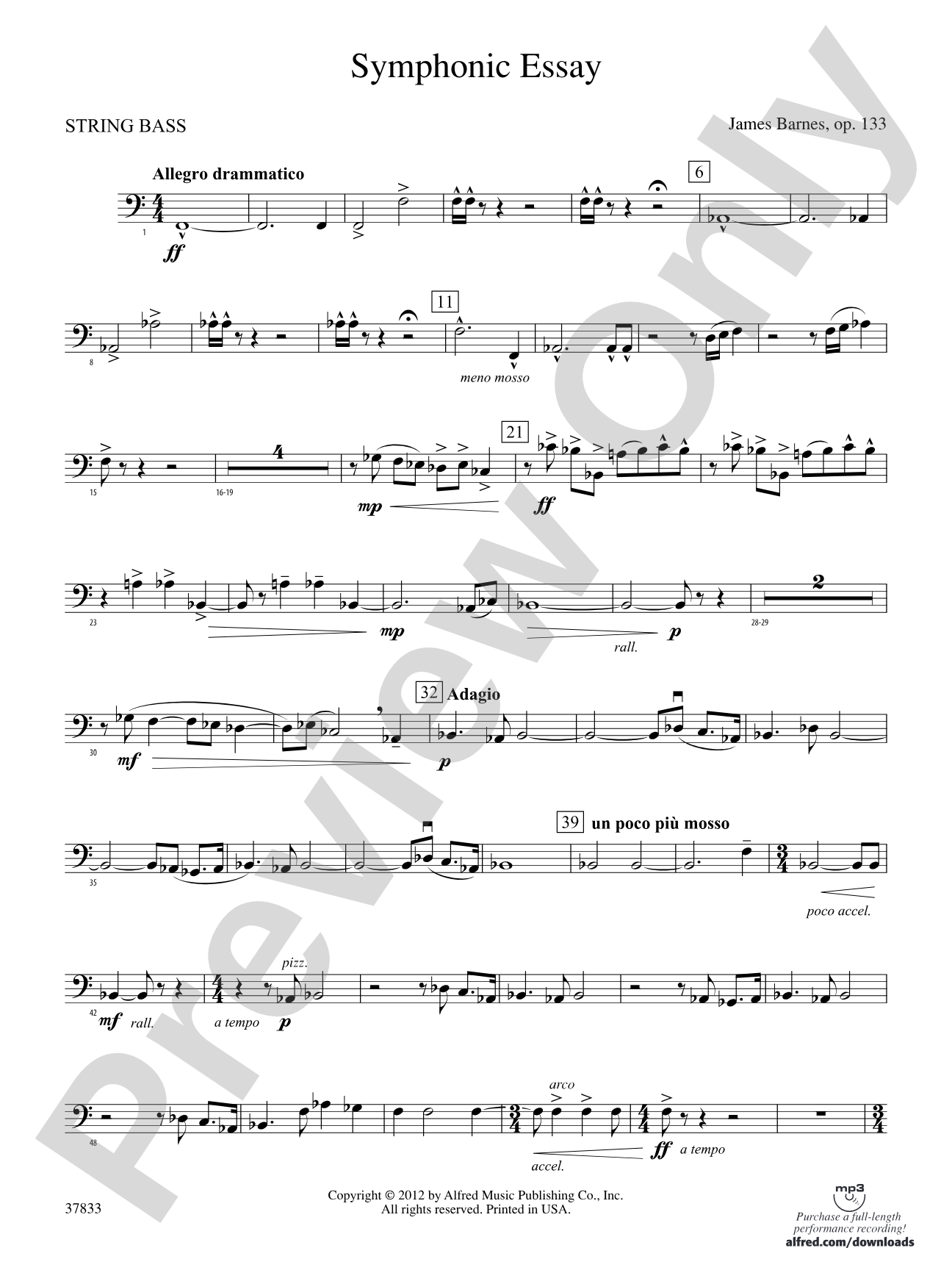 Symphonic Essay: String Bass