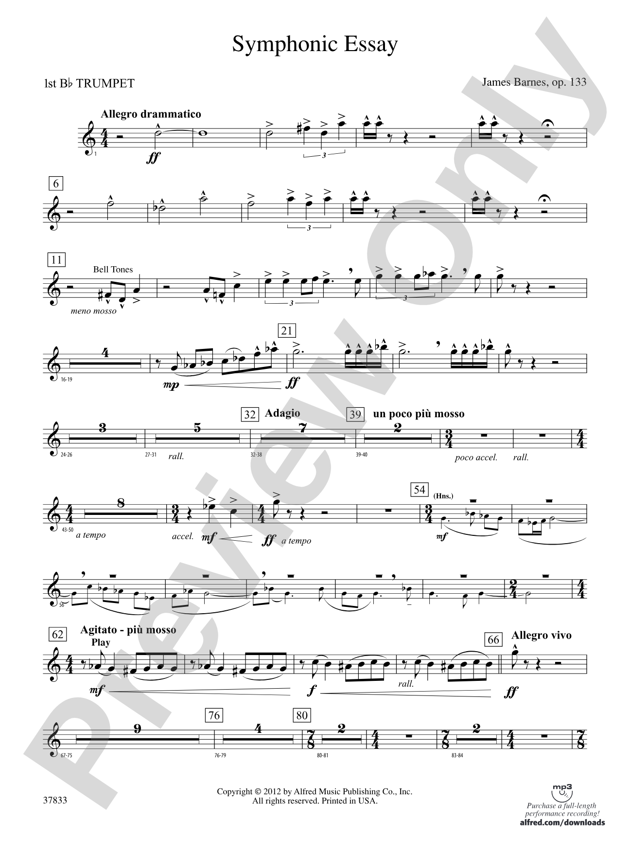 Symphonic Essay: 1st B-flat Trumpet