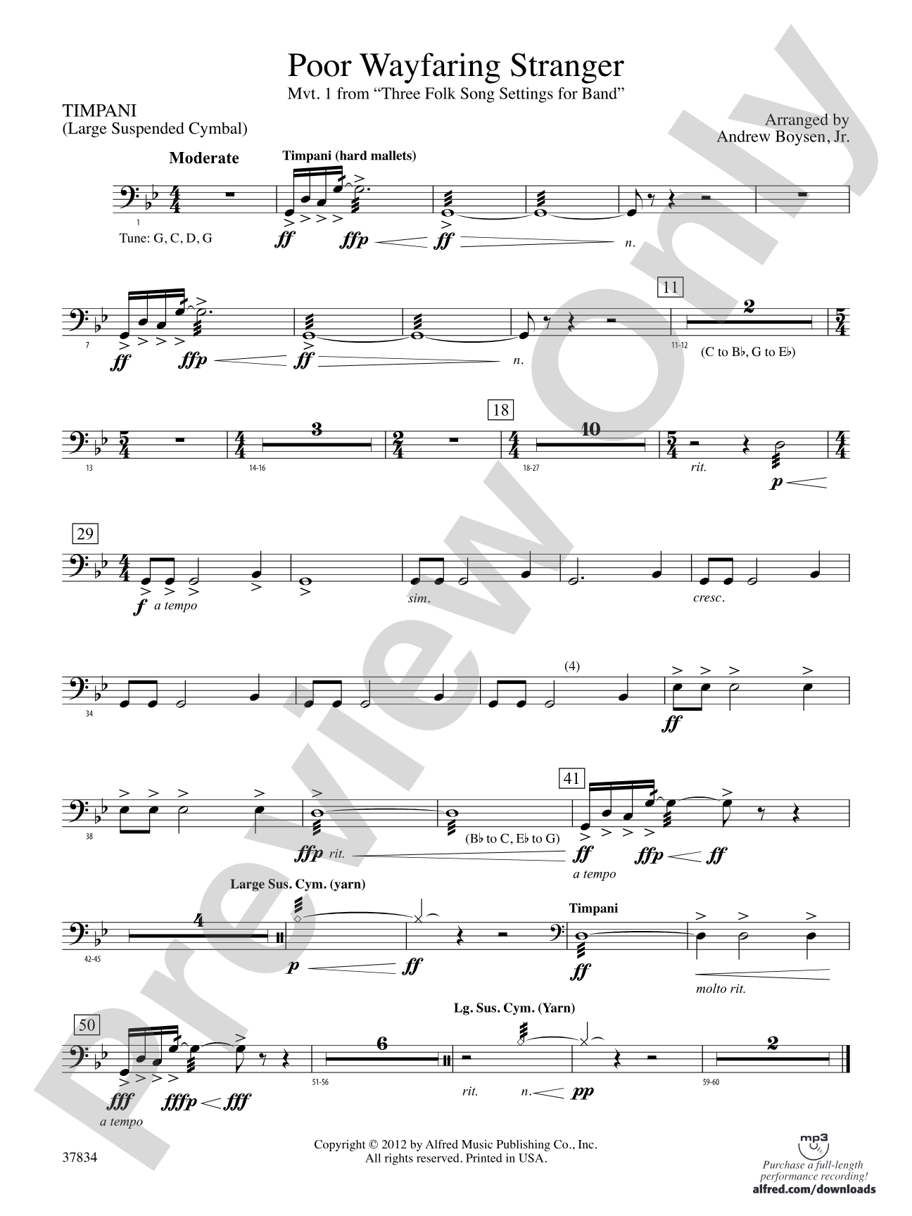 Poor Wayfaring Stranger: Timpani