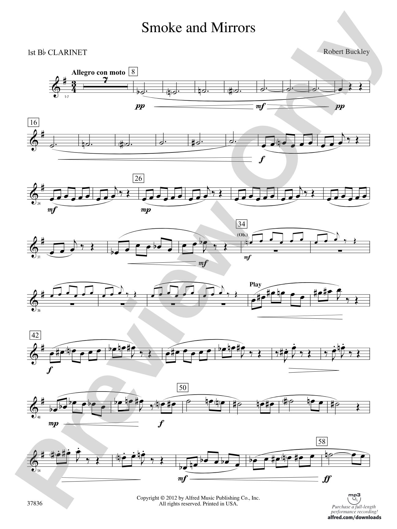 Smoke and Mirrors: 1st B-flat Clarinet