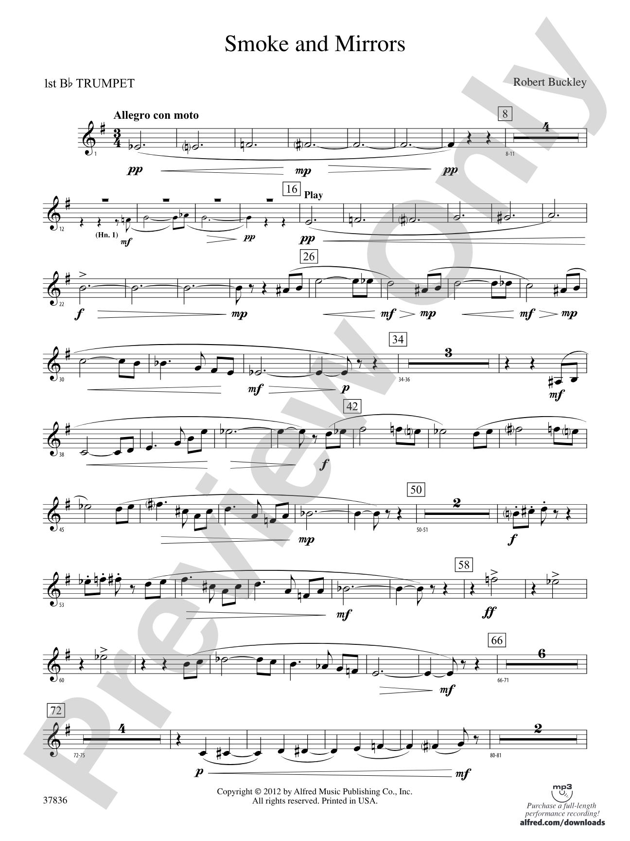 Smoke and Mirrors: 1st B-flat Trumpet
