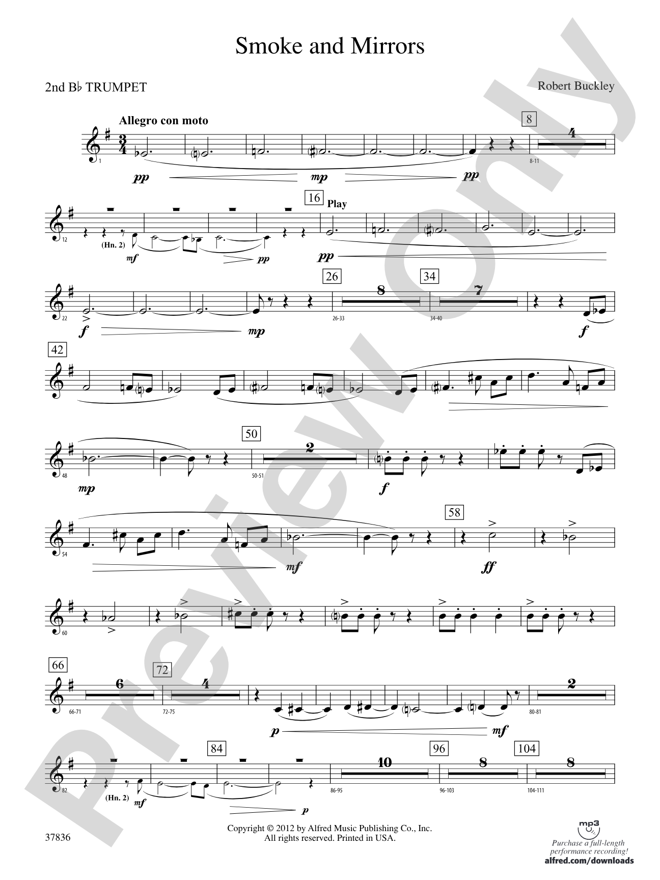 Smoke and Mirrors: 2nd B-flat Trumpet