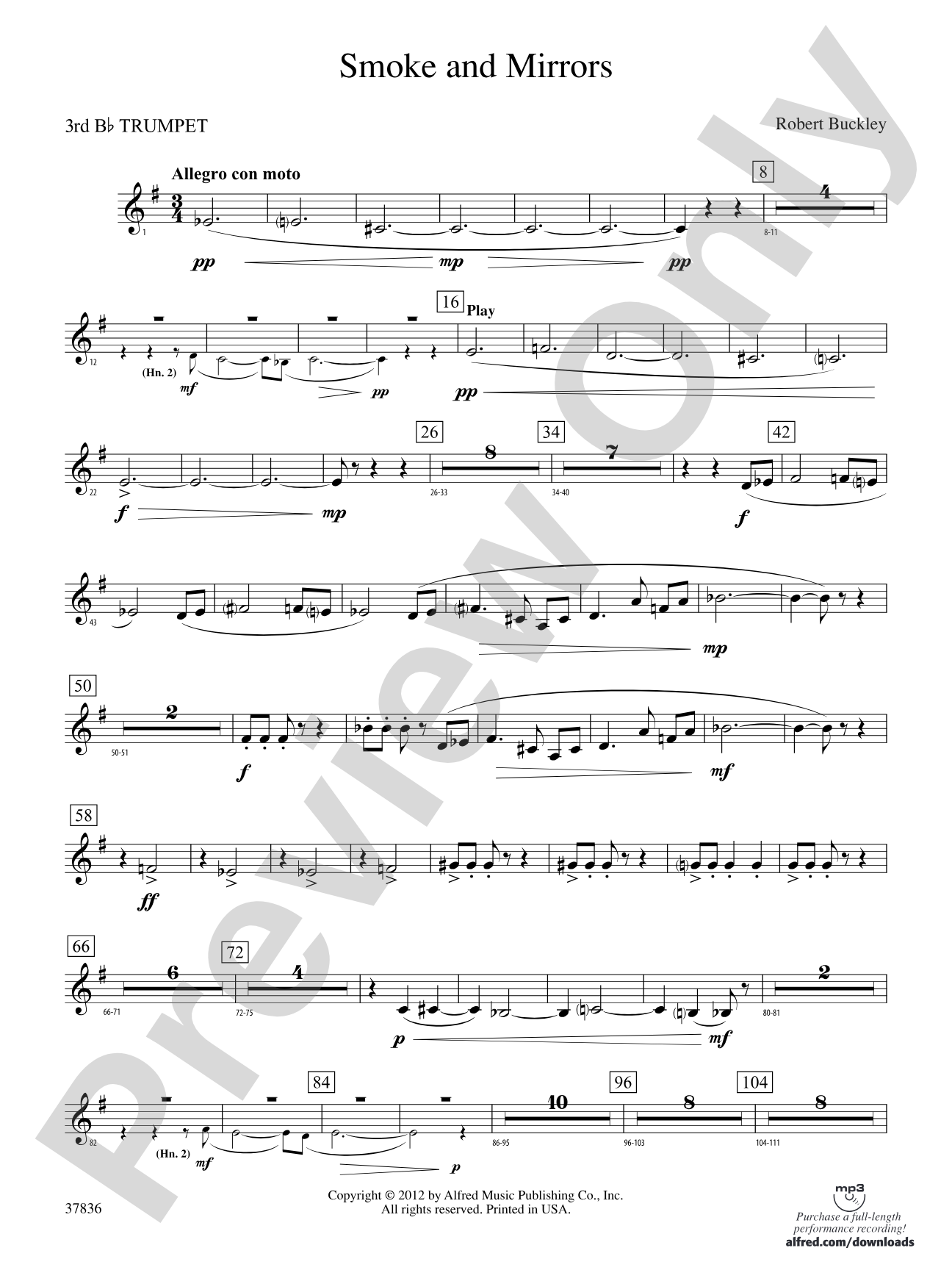 Smoke and Mirrors: 3rd B-flat Trumpet