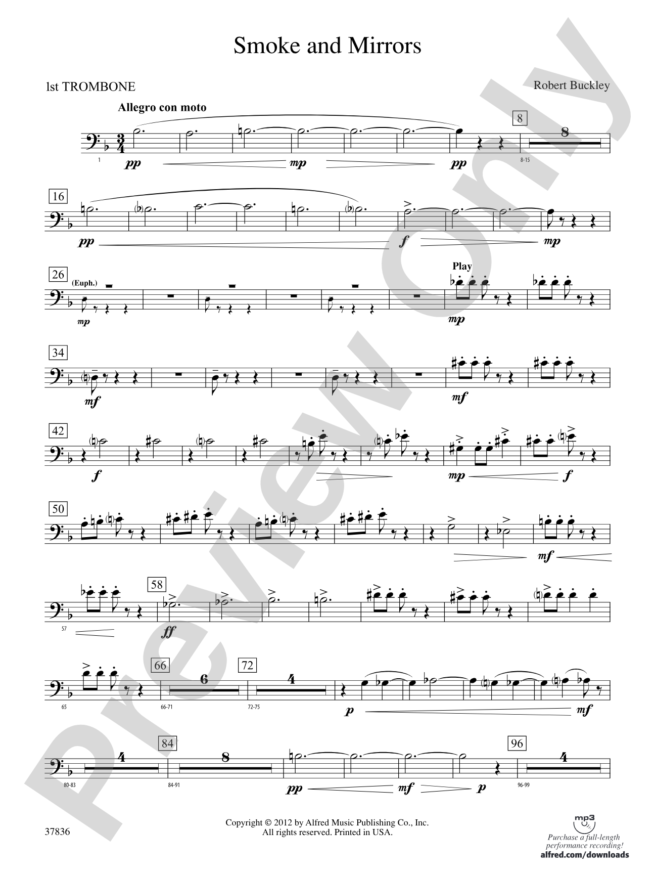 Smoke and Mirrors: 1st Trombone