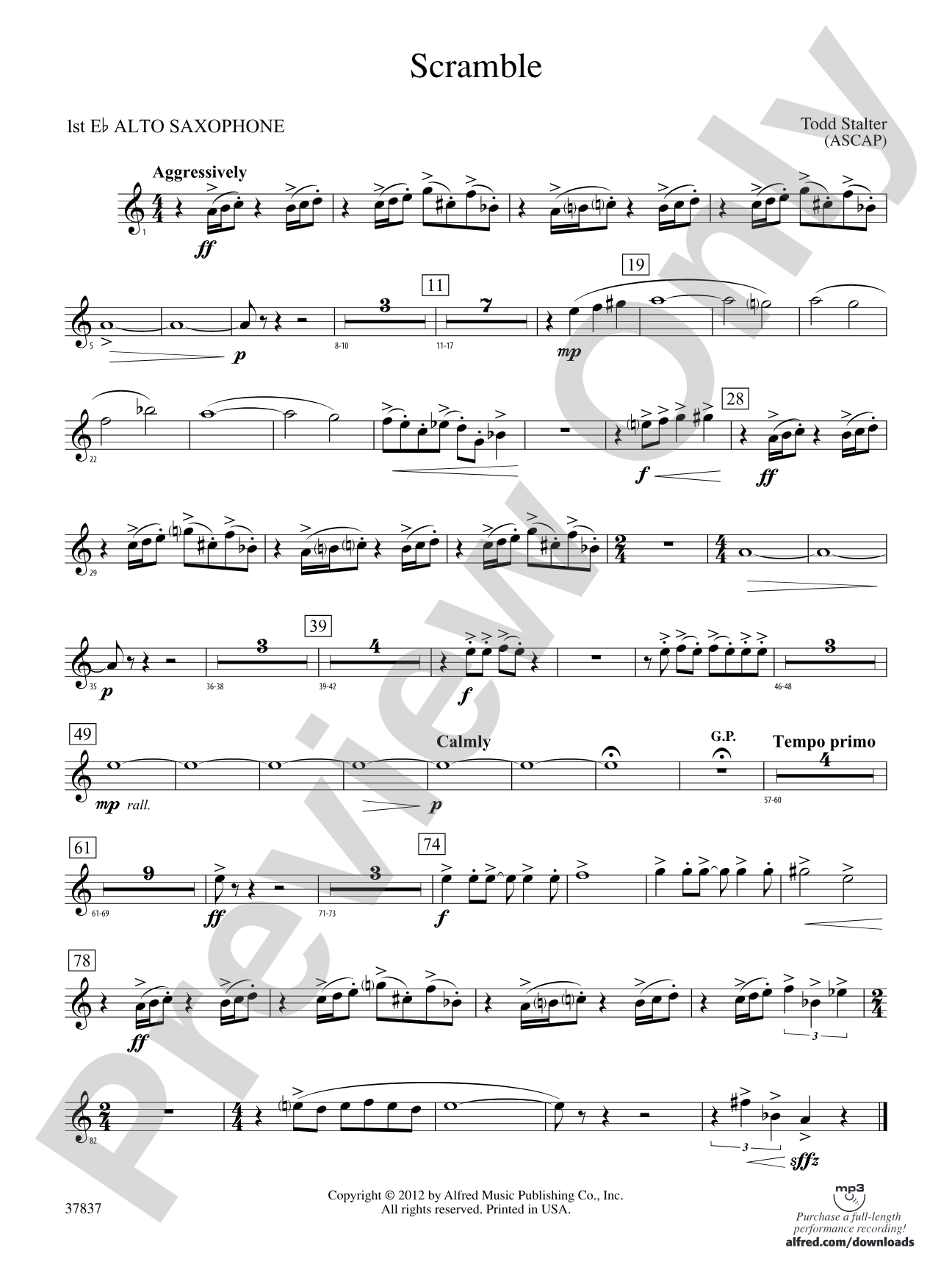 Scramble: E-flat Alto Saxophone