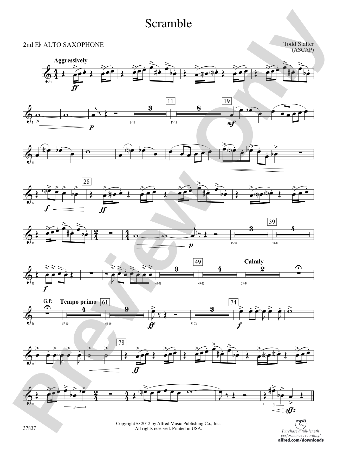 Scramble: 2nd E-flat Alto Saxophone
