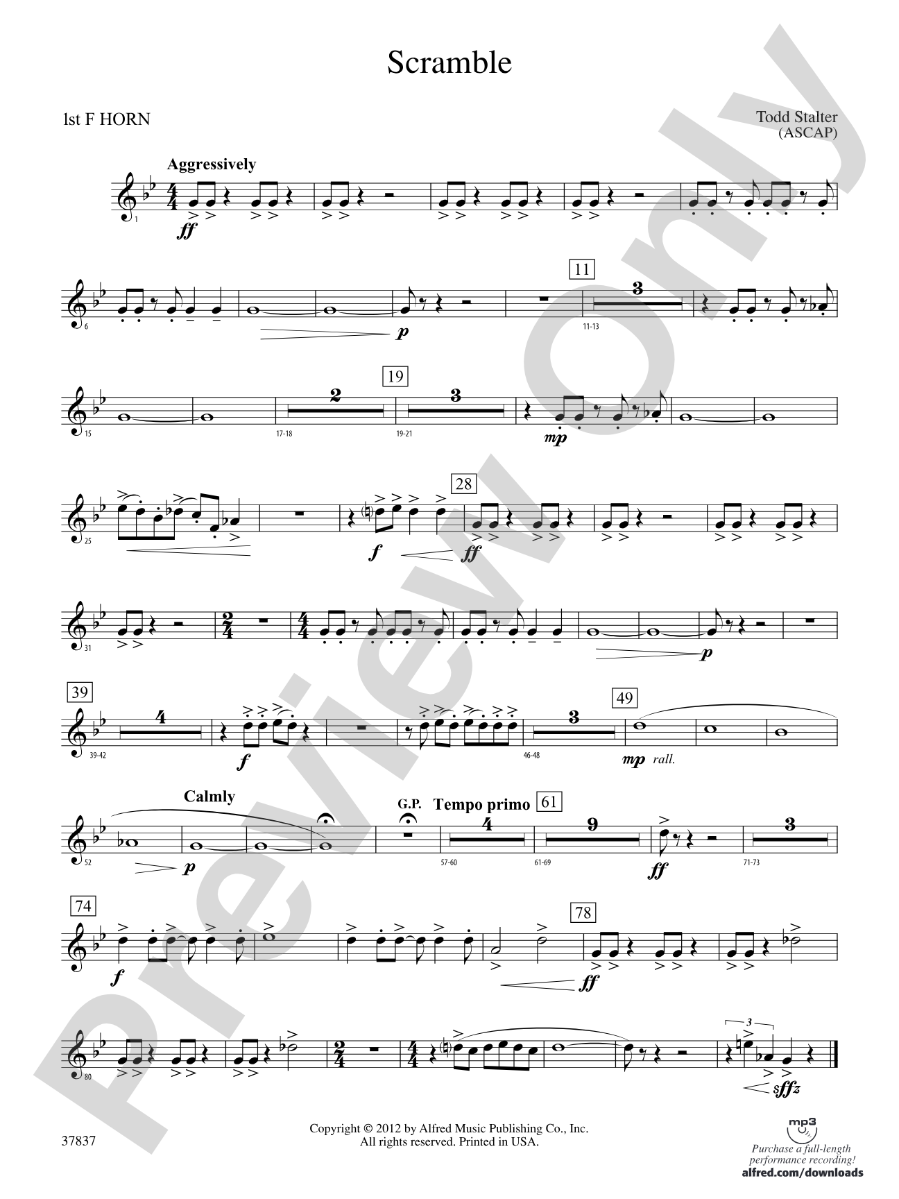 Scramble: 1st F Horn