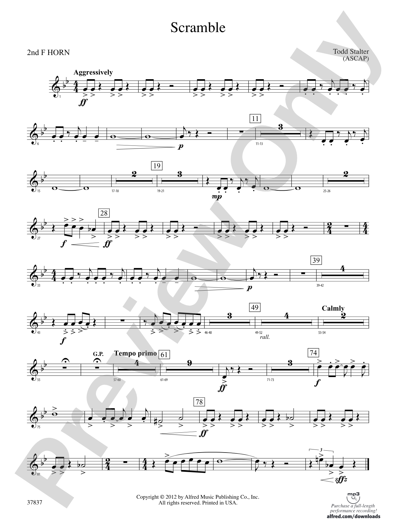 Scramble: 2nd F Horn