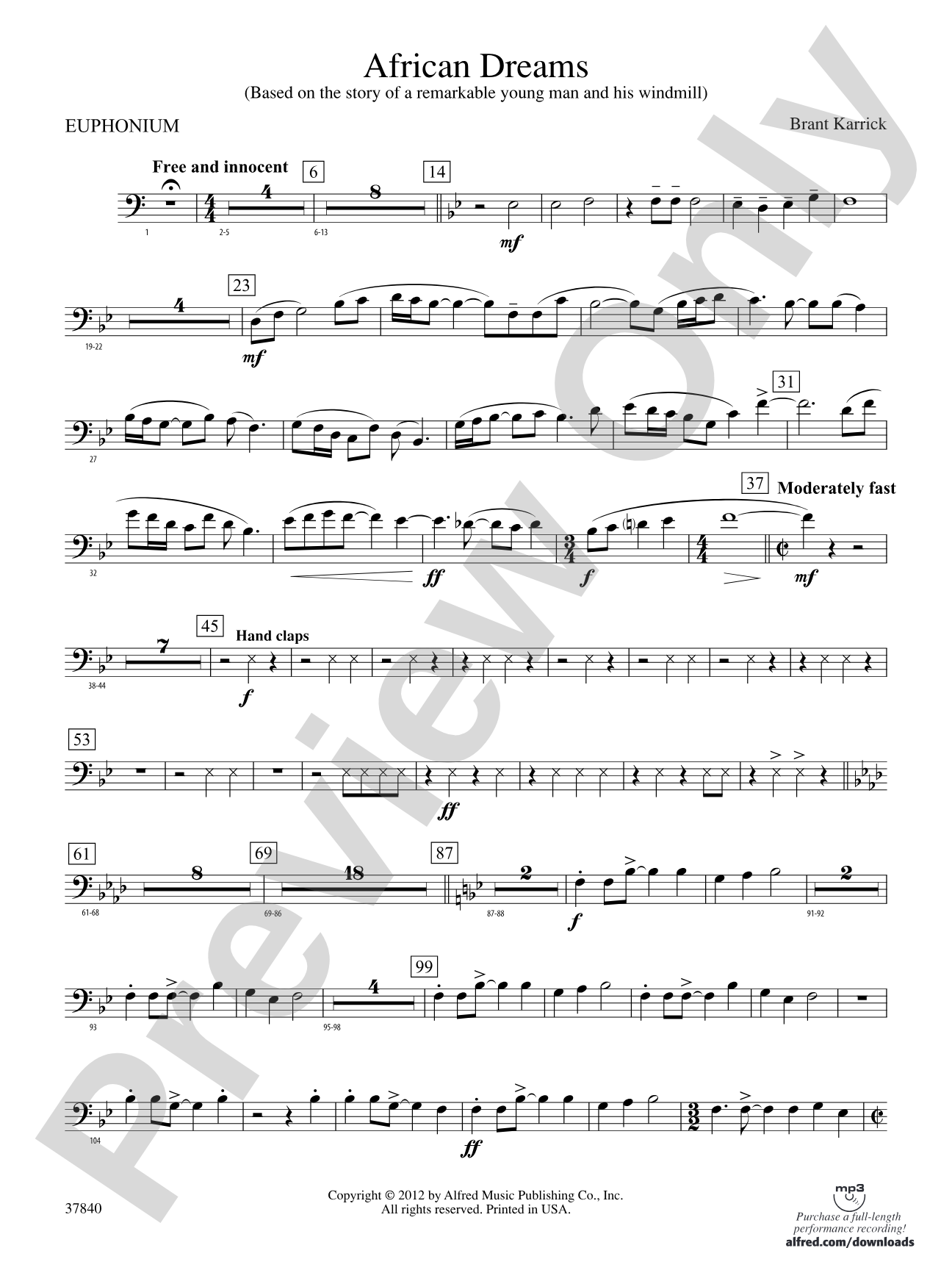 African Dreams: Baritone B.C.