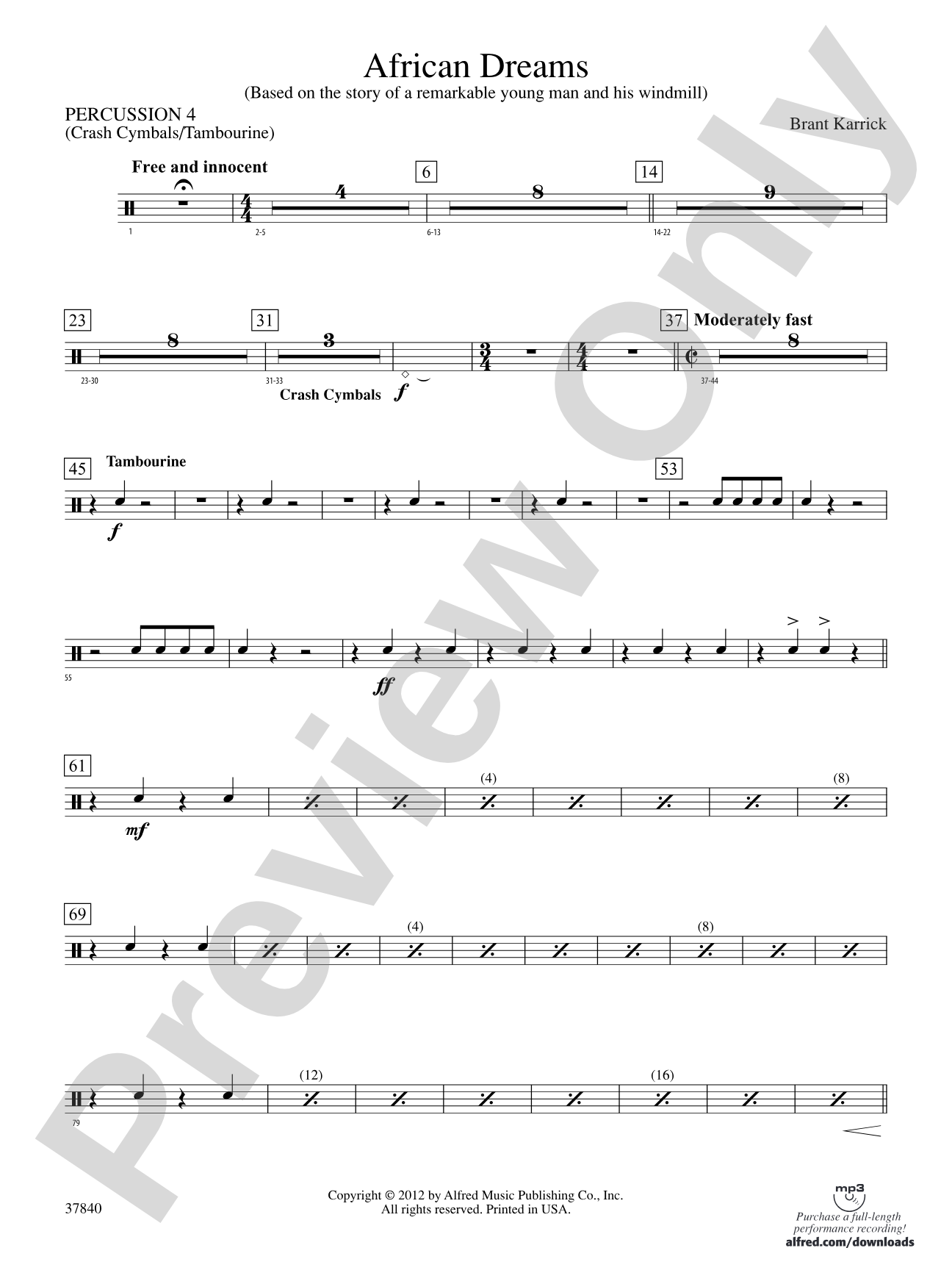 African Dreams: 4th Percussion
