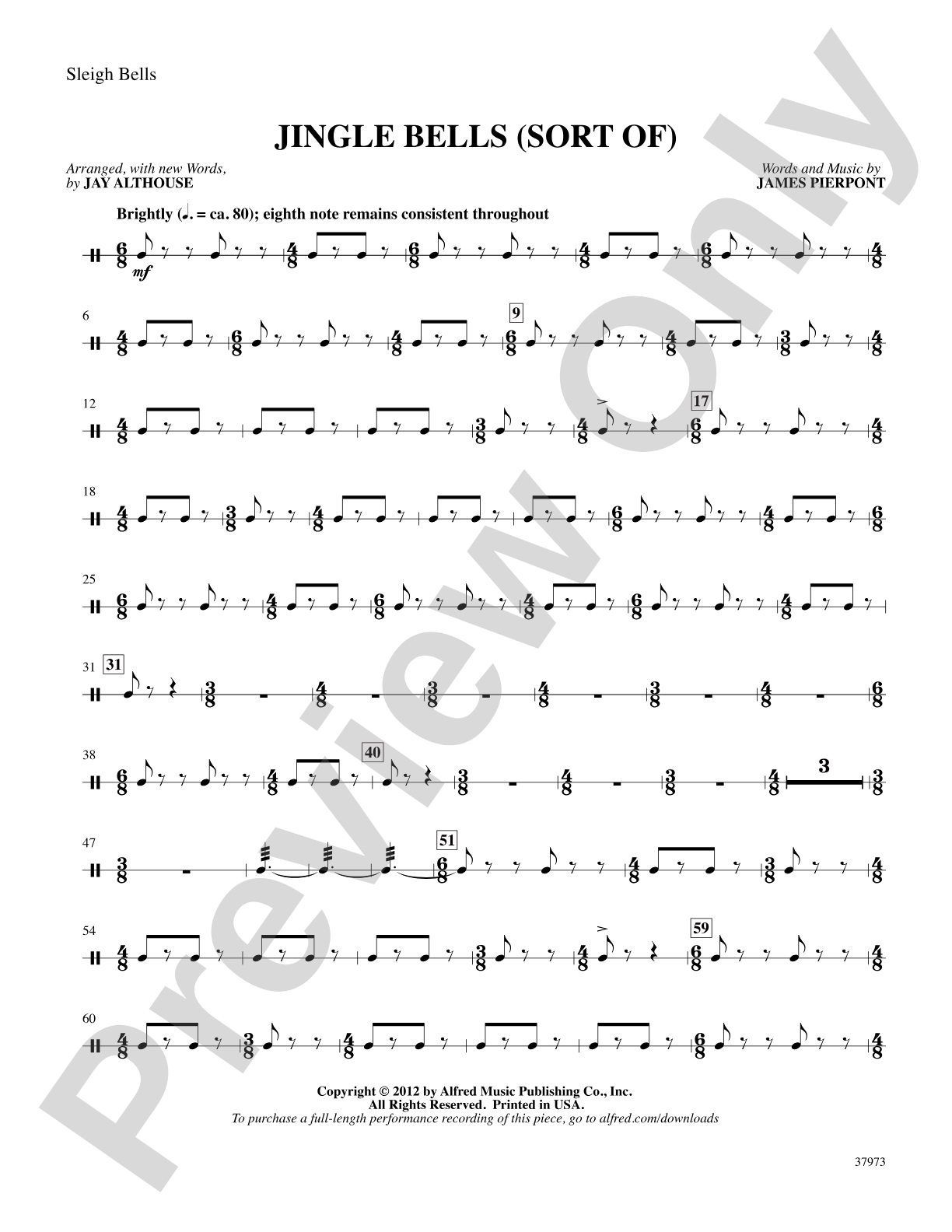 Jingle Bells (Sort Of): 1st Percussion: Choral SoundPax