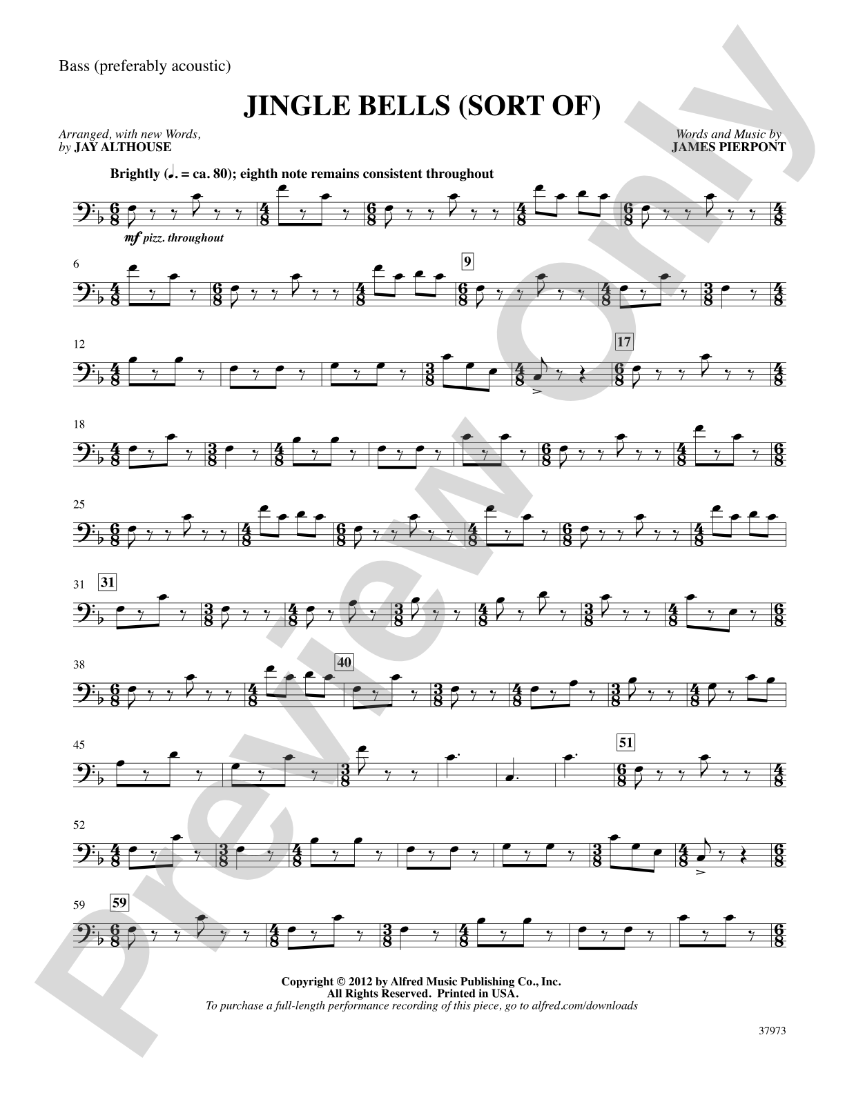 Jingle Bells (Sort Of): String Bass: Choral SoundPax