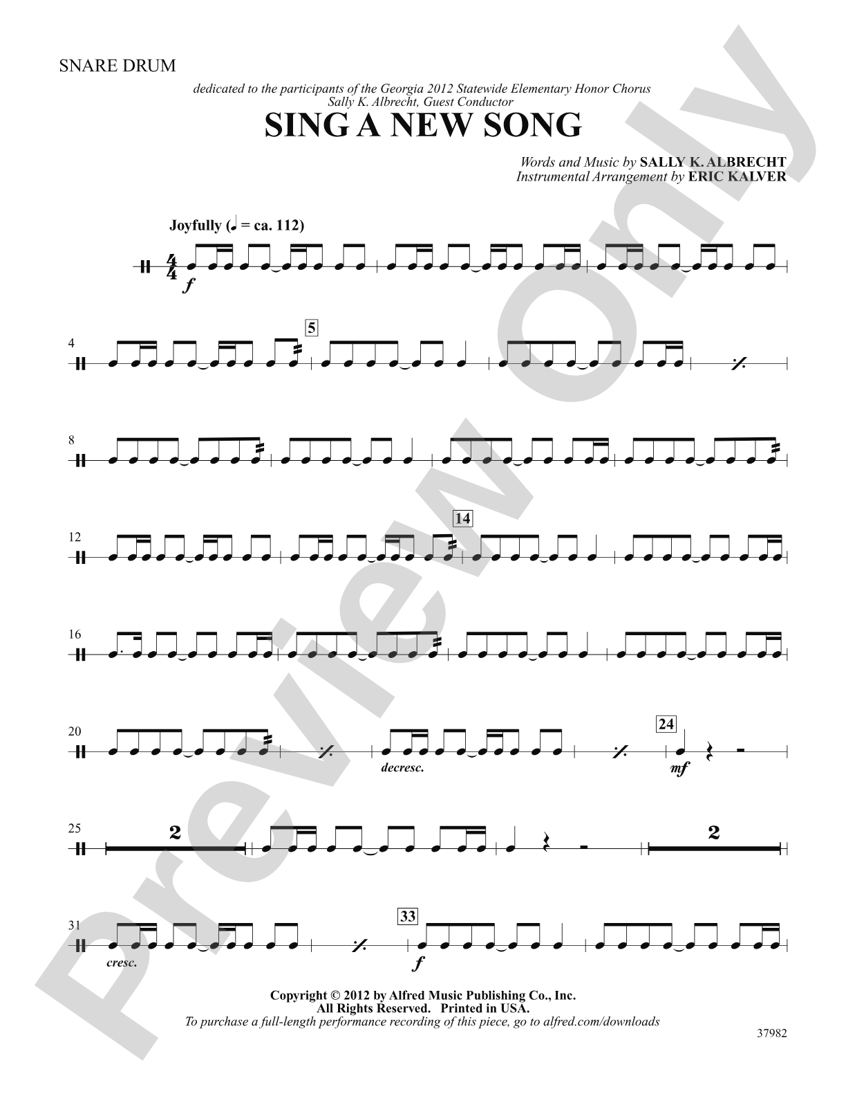 Sing a New Song: Snare Drum: Choral SoundPax