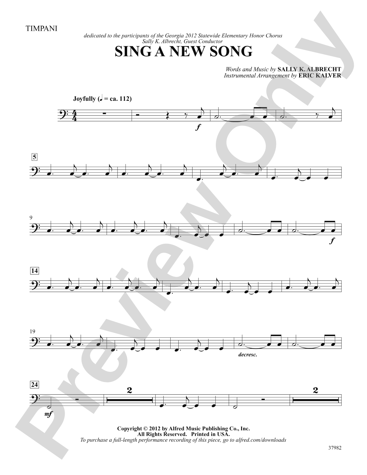 Sing a New Song: Timpani: Choral SoundPax