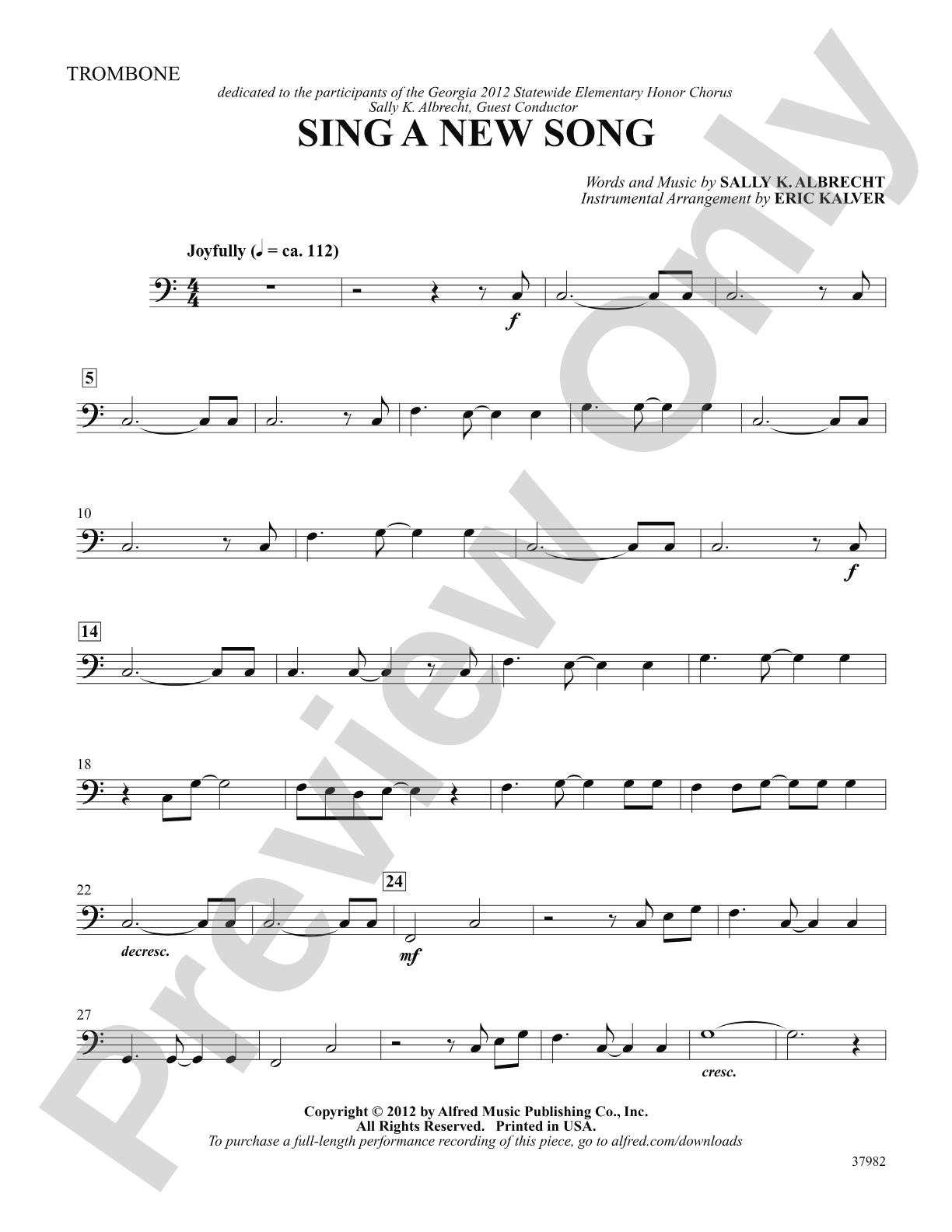 Sing a New Song: 1st Trombone: Choral SoundPax