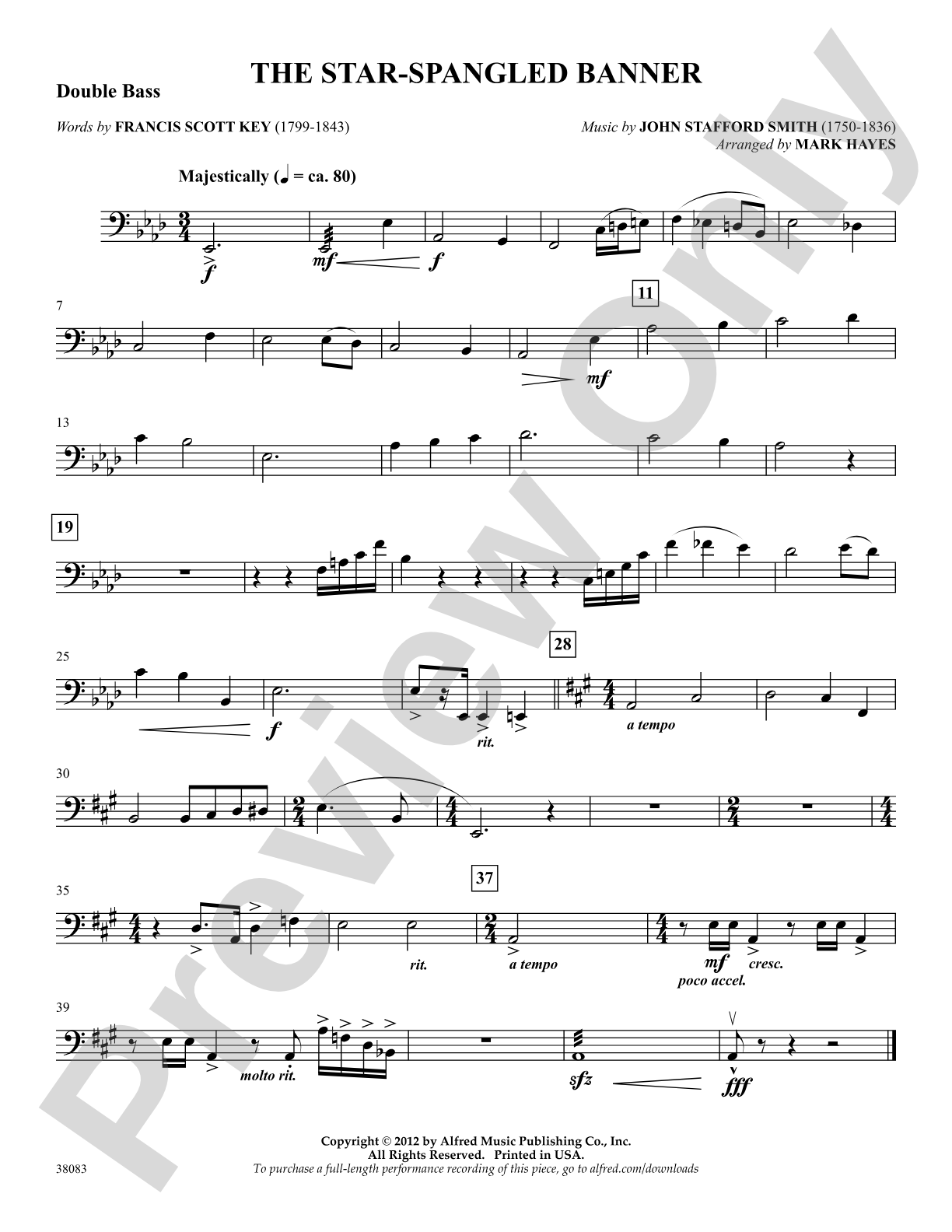 The Star-Spangled Banner: String Bass: Choral SoundPax